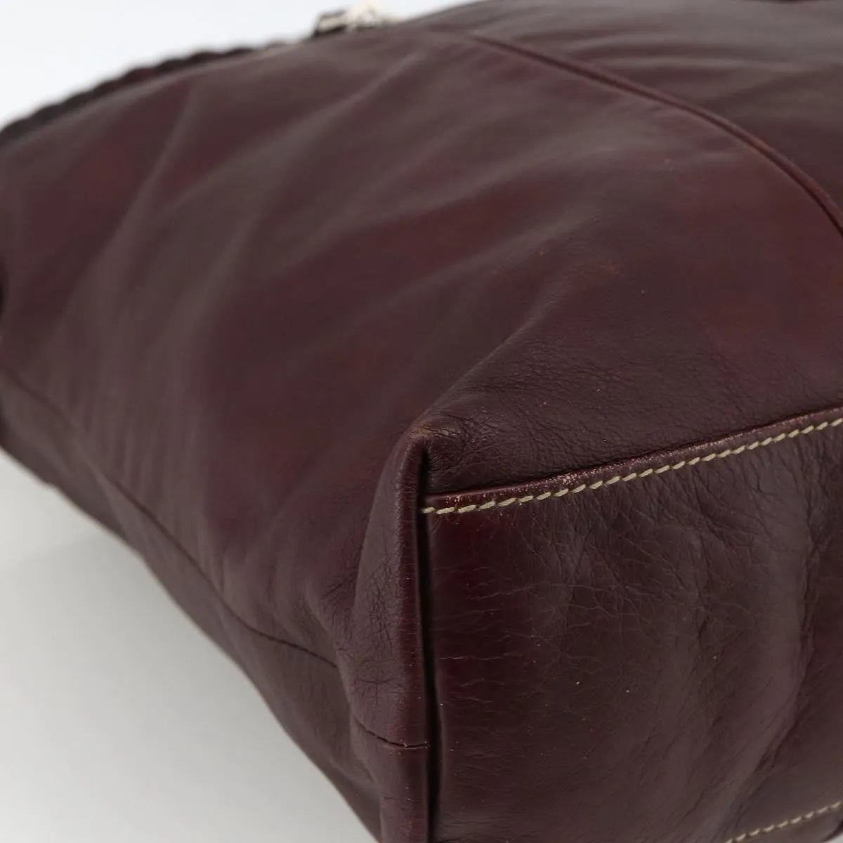 Gucci Logo Crest Messenger Leather Burgundy Leather Shoulder Bag Bag (Pre-Owned)