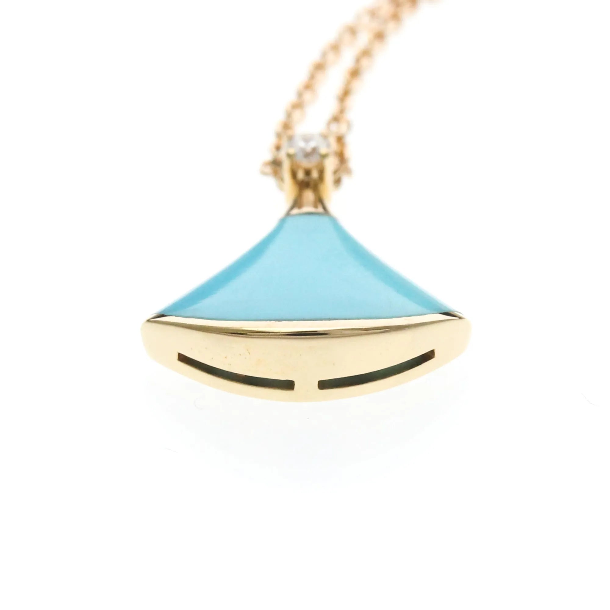 Bvlgari Divas' Dream Pendant 18K Rose Gold With Coral And Diamond Gold Pink_Gold Necklace Jewelry (Pre-Owned)
