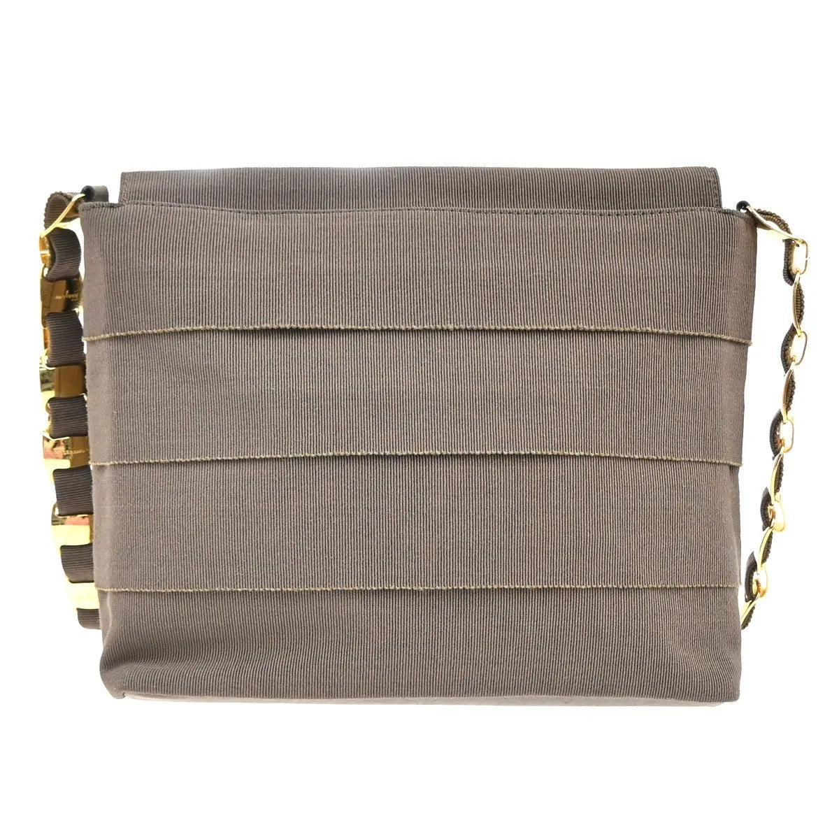 Salvatore Ferragamo Vala Canvas Brown Canvas Shoulder Bag Bag (Pre-Owned)