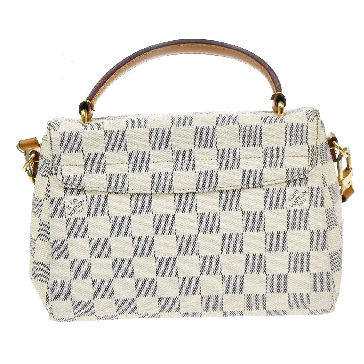 Louis Vuitton Croisette Damier White Canvas Handbag (Pre-Owned)