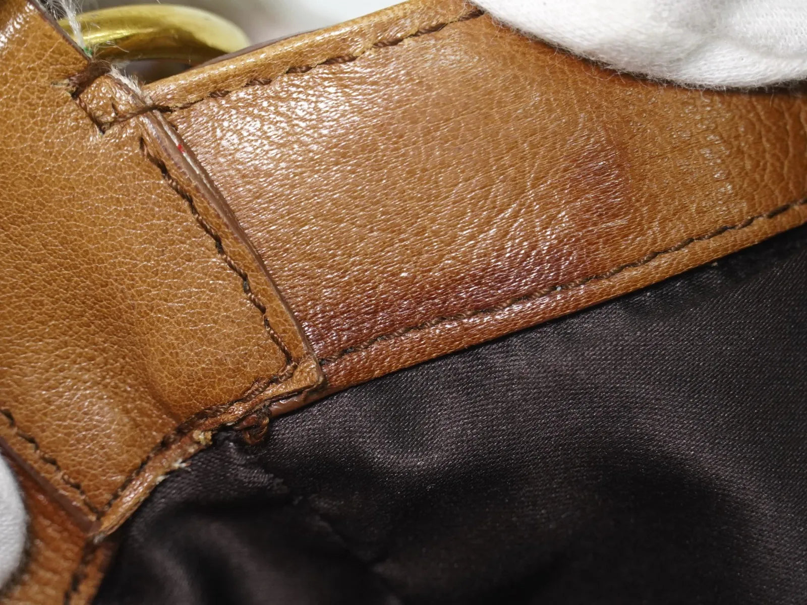 Saint Laurent Mombasa Hobo Leather Brown Leather Shoulder Bag Bag (Pre-Owned)