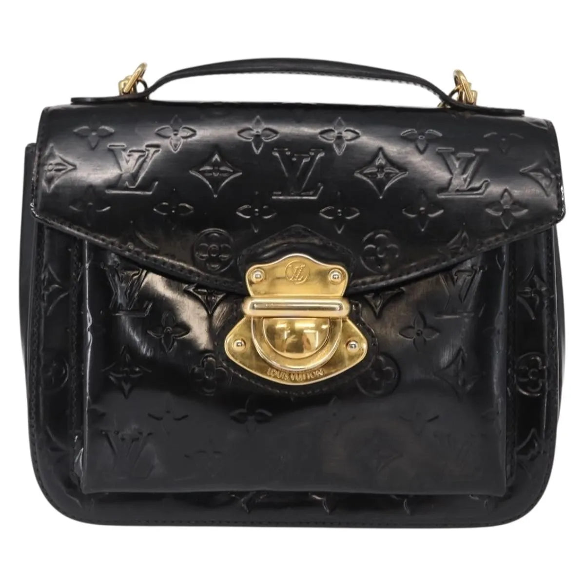 Louis Vuitton Mirada Monogram Vernis Black Patent_Leather Handbag (Pre-Owned)