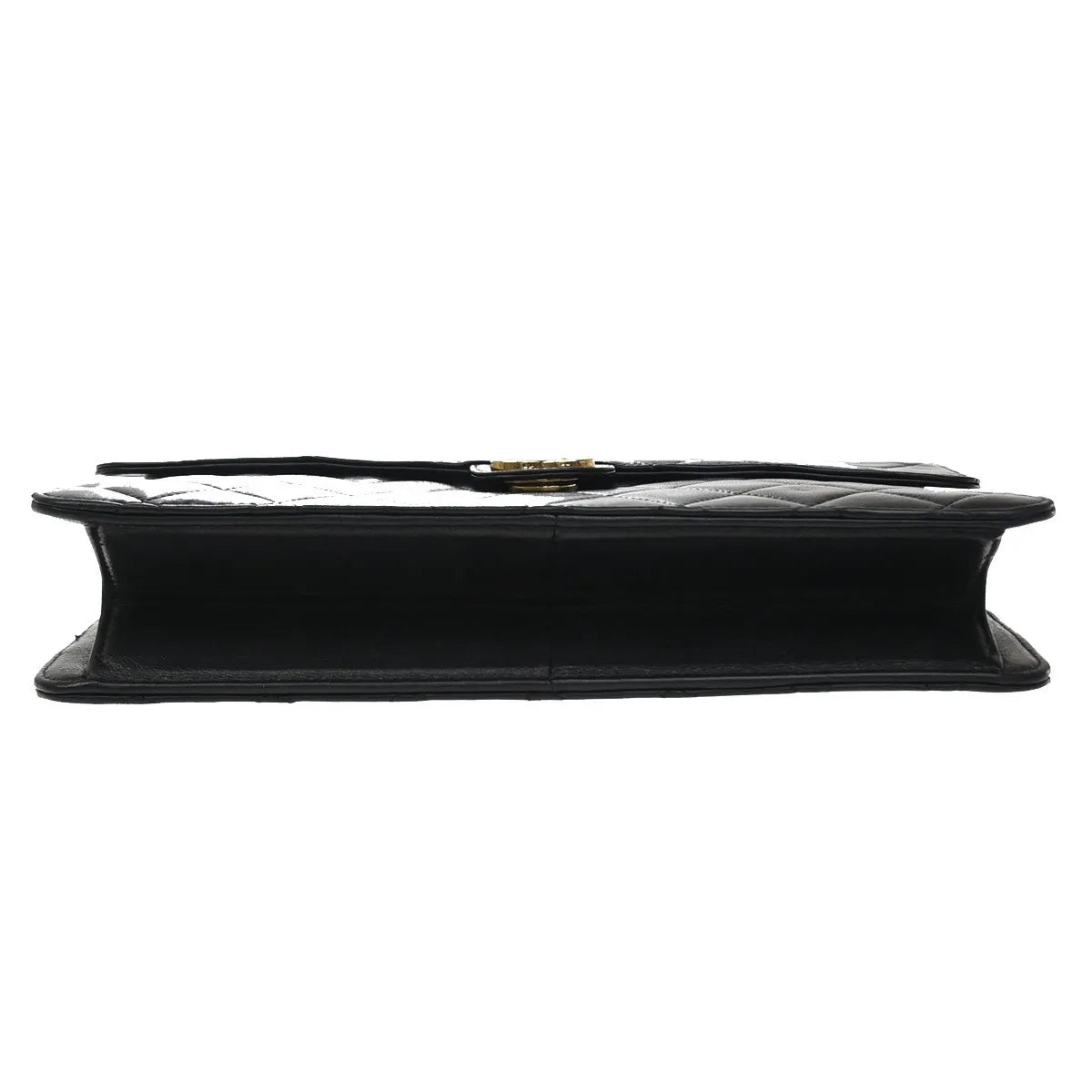 Chanel Vintage Clutch With Chain Quilted Leather Black Leather Clutche & Pouche Bag (Pre-Owned)