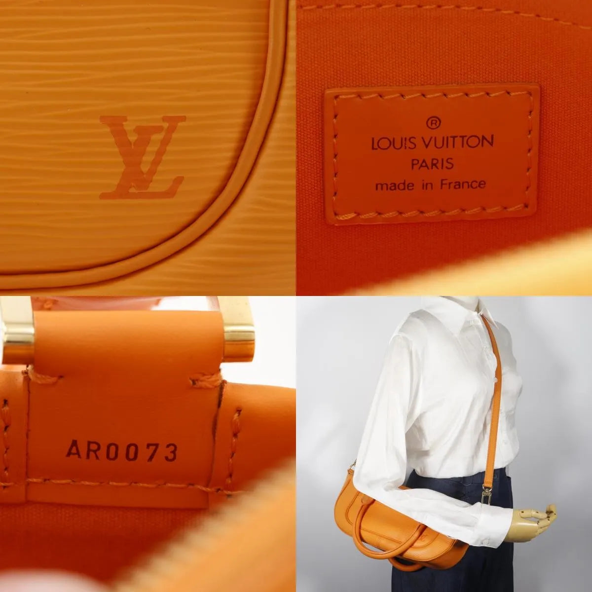 Louis Vuitton Dhanura Epi Leather Orange Leather Handbag (Pre-Owned)