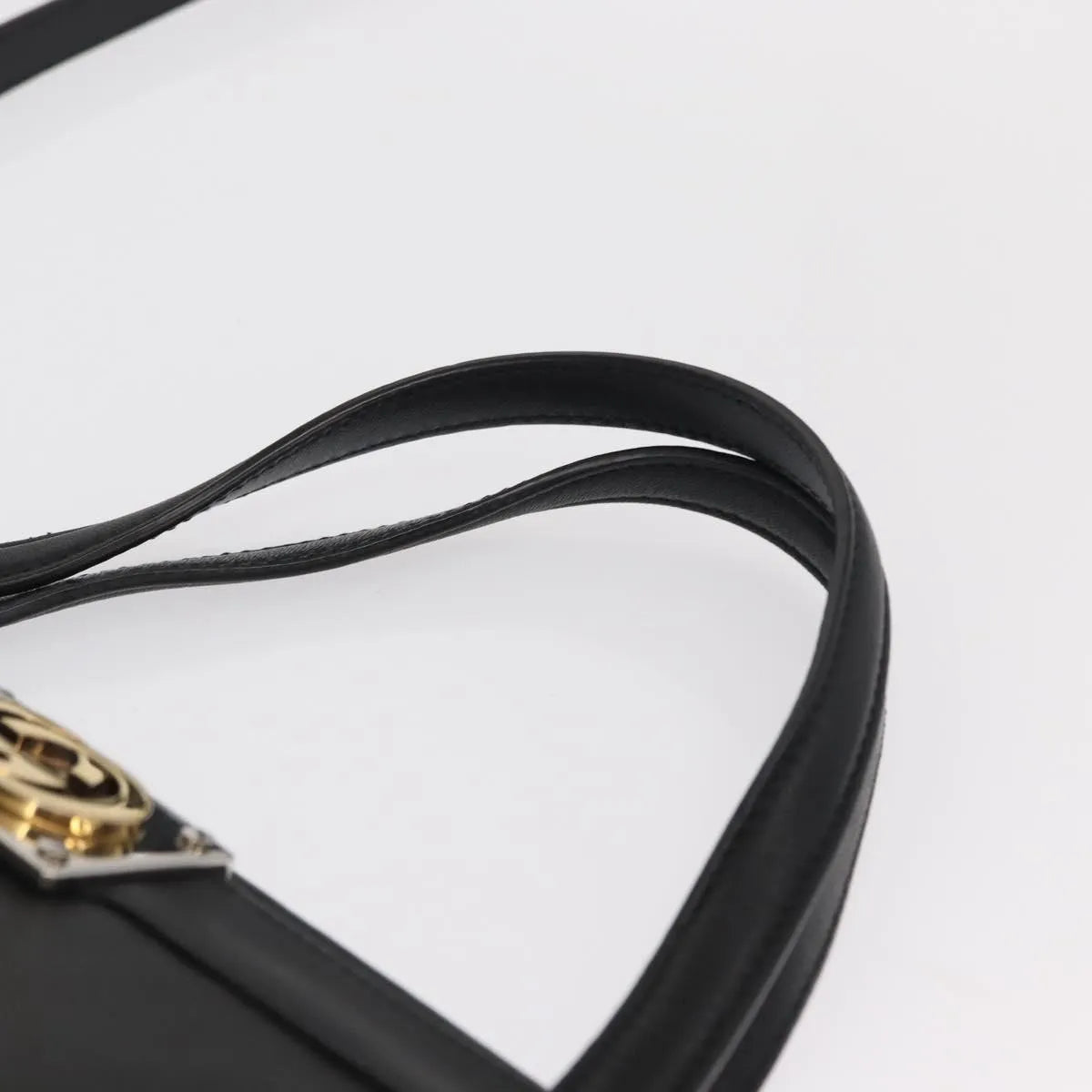 Gucci Linea Matisse Interlocking G Top Handle Tote Leather Black Leather Shoulder Bag Bag (Pre-Owned)