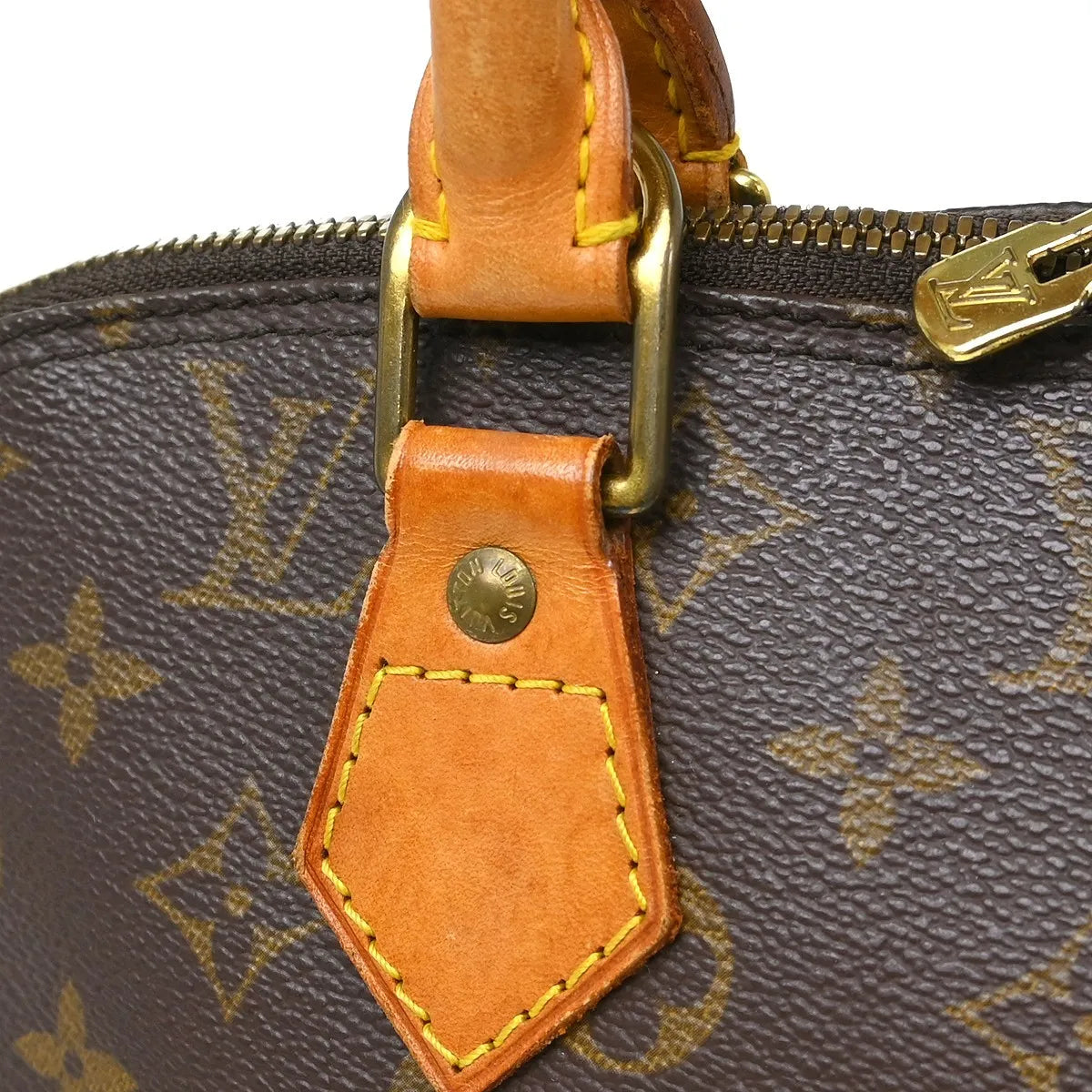 Louis Vuitton Alma Handbag Monogram Canvas Brown Canvas Handbag (Pre-Owned)