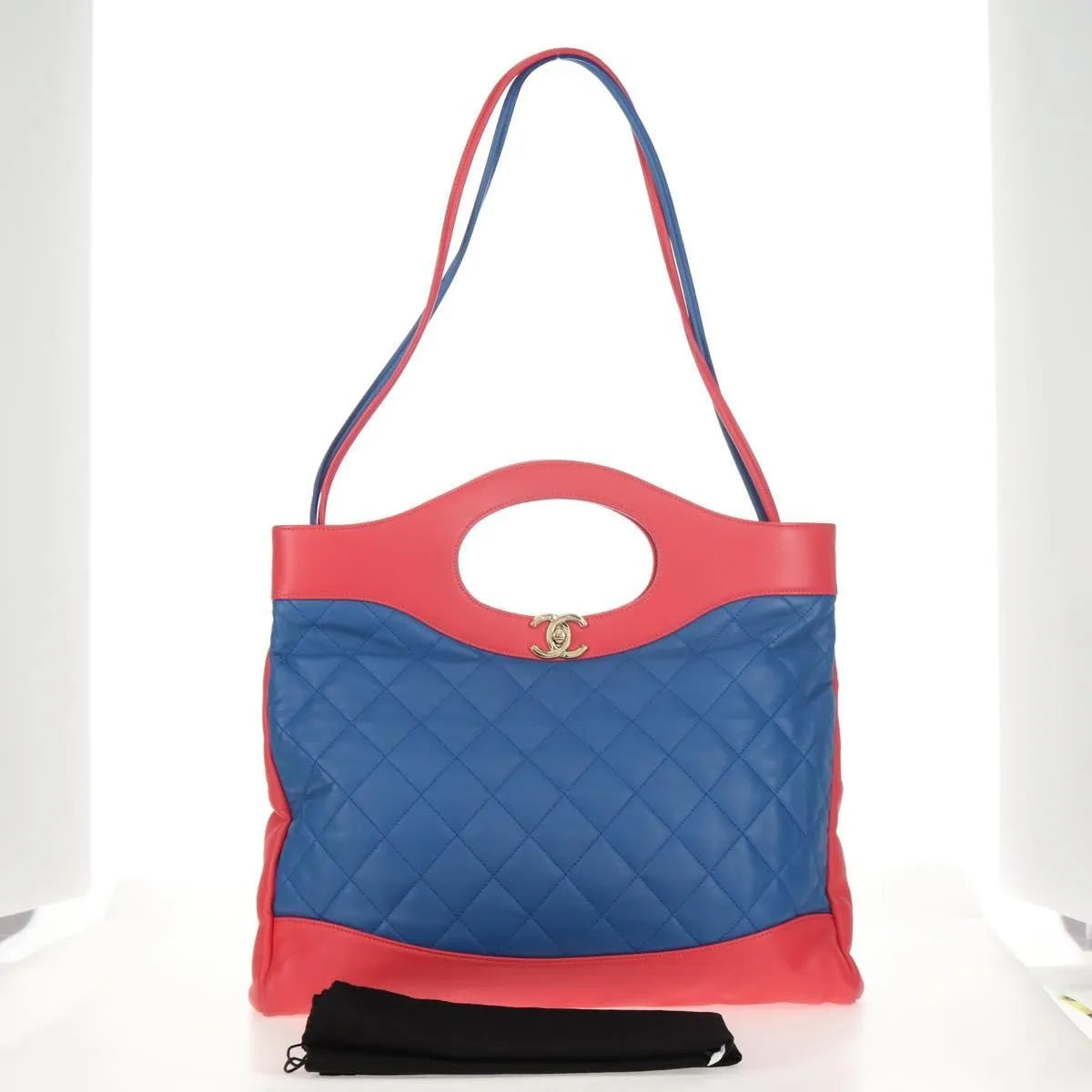 Chanel 31 Shopping Quilted Lambskin Blue Leather Shoulder Bag Bag (Pre-Owned)