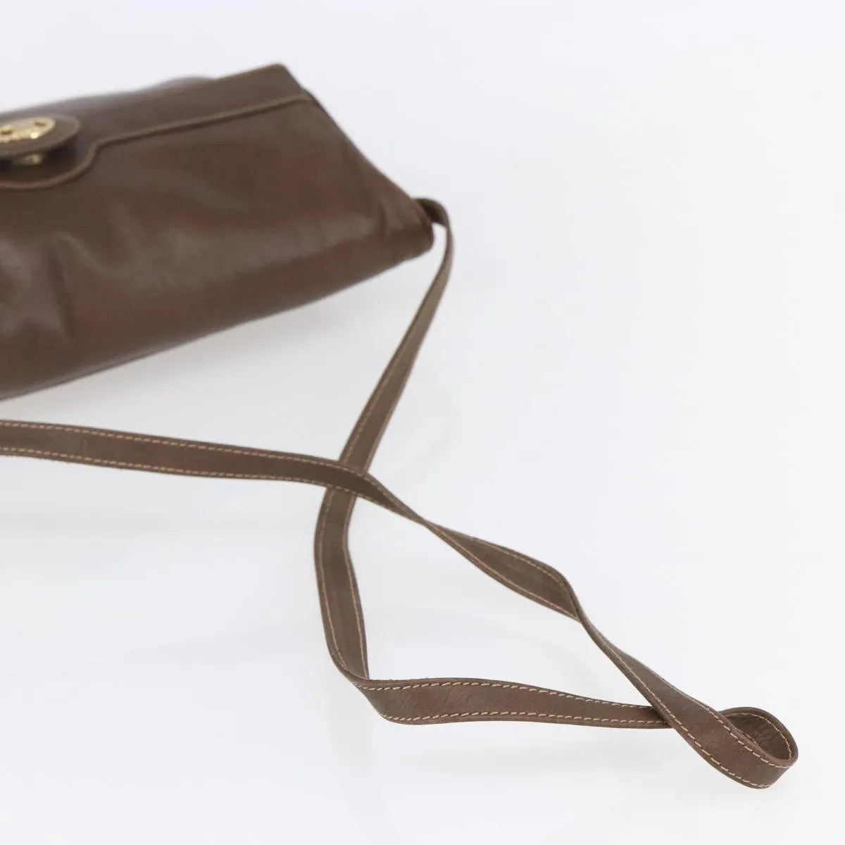 Celine Vintage Leather Brown Leather Shoulder Bag Bag (Pre-Owned)