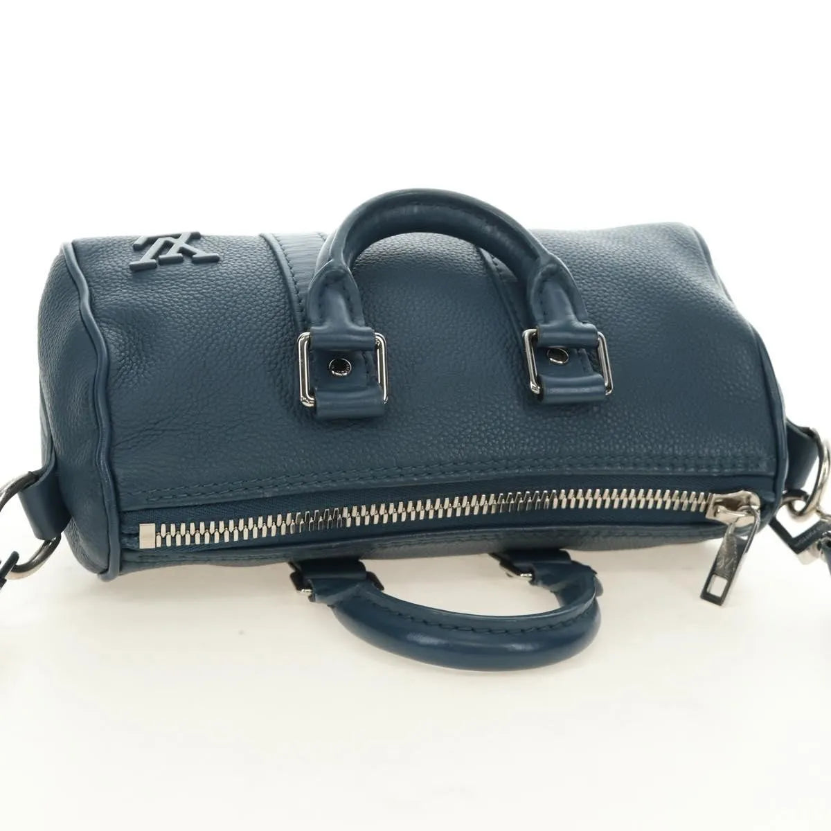 Louis Vuitton Keepall Bandouliere Limited Edition Aerogram Leather Blue Leather Travel Bag Bag (Pre-Owned)
