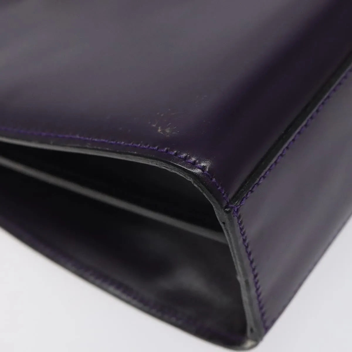 Celine Vintage Leather Purple Leather Handbag (Pre-Owned)