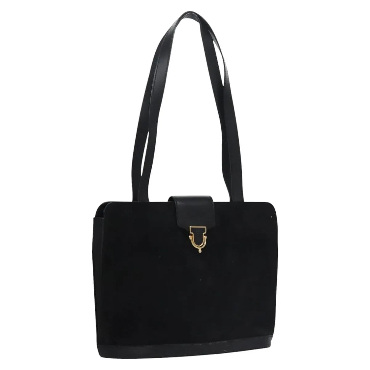 Celine Vintage Suede Black Suede Shoulder Bag Bag (Pre-Owned)