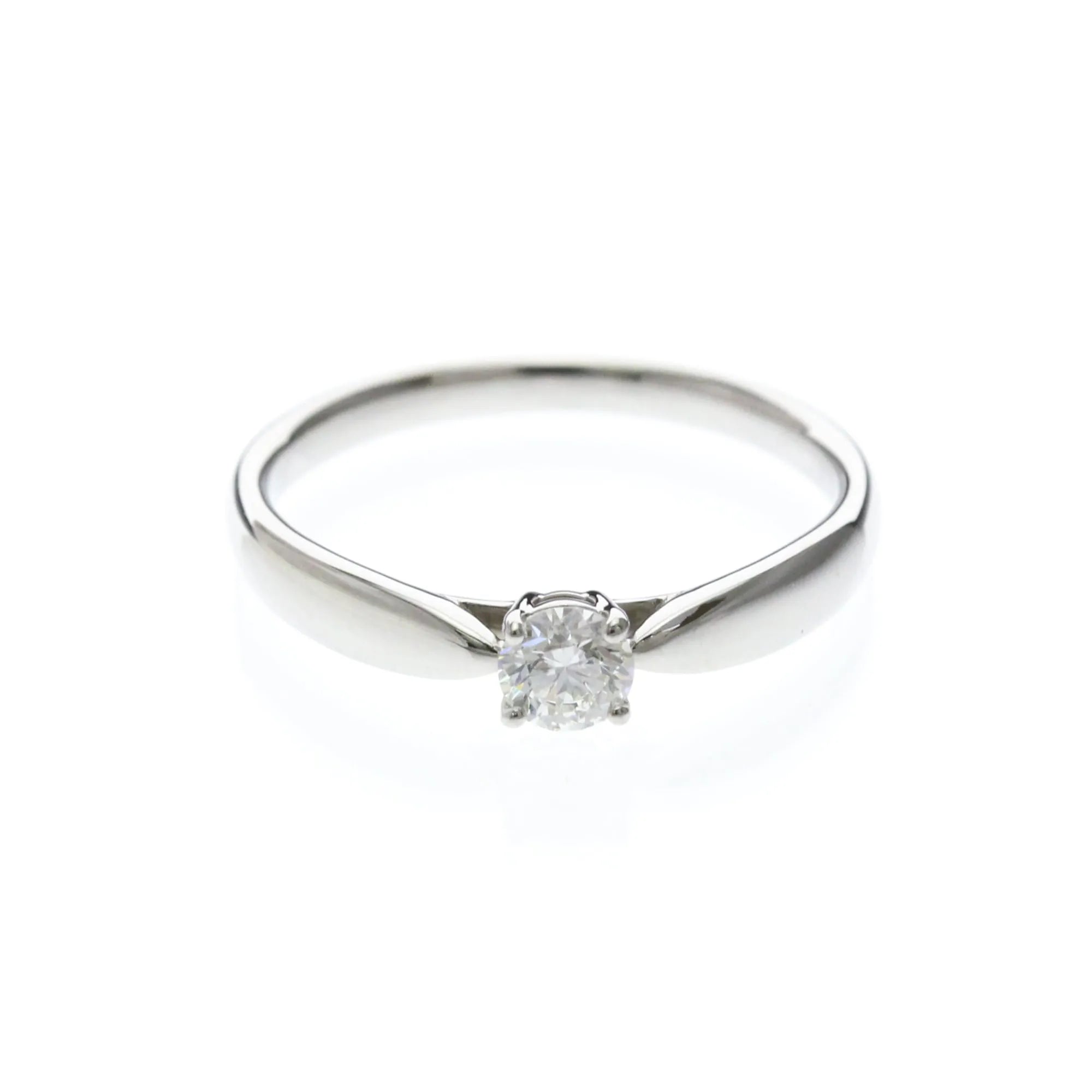 Tiffany & Co. Harmony Solitaire Platinum With Rbc Diamond Silver Platinum Ring Jewelry (Pre-Owned)