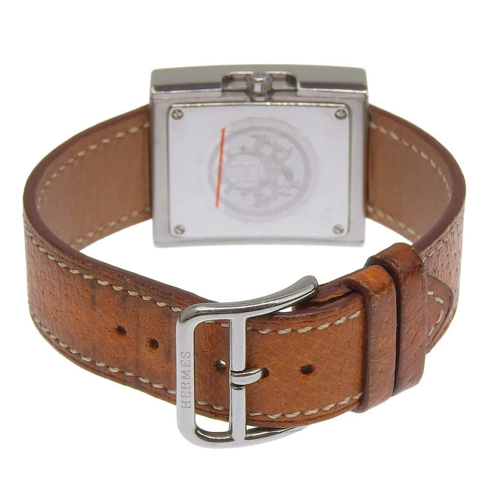 Hermes Belt Quartz Stainless Steel And Leather Watch (Pre-Owned)