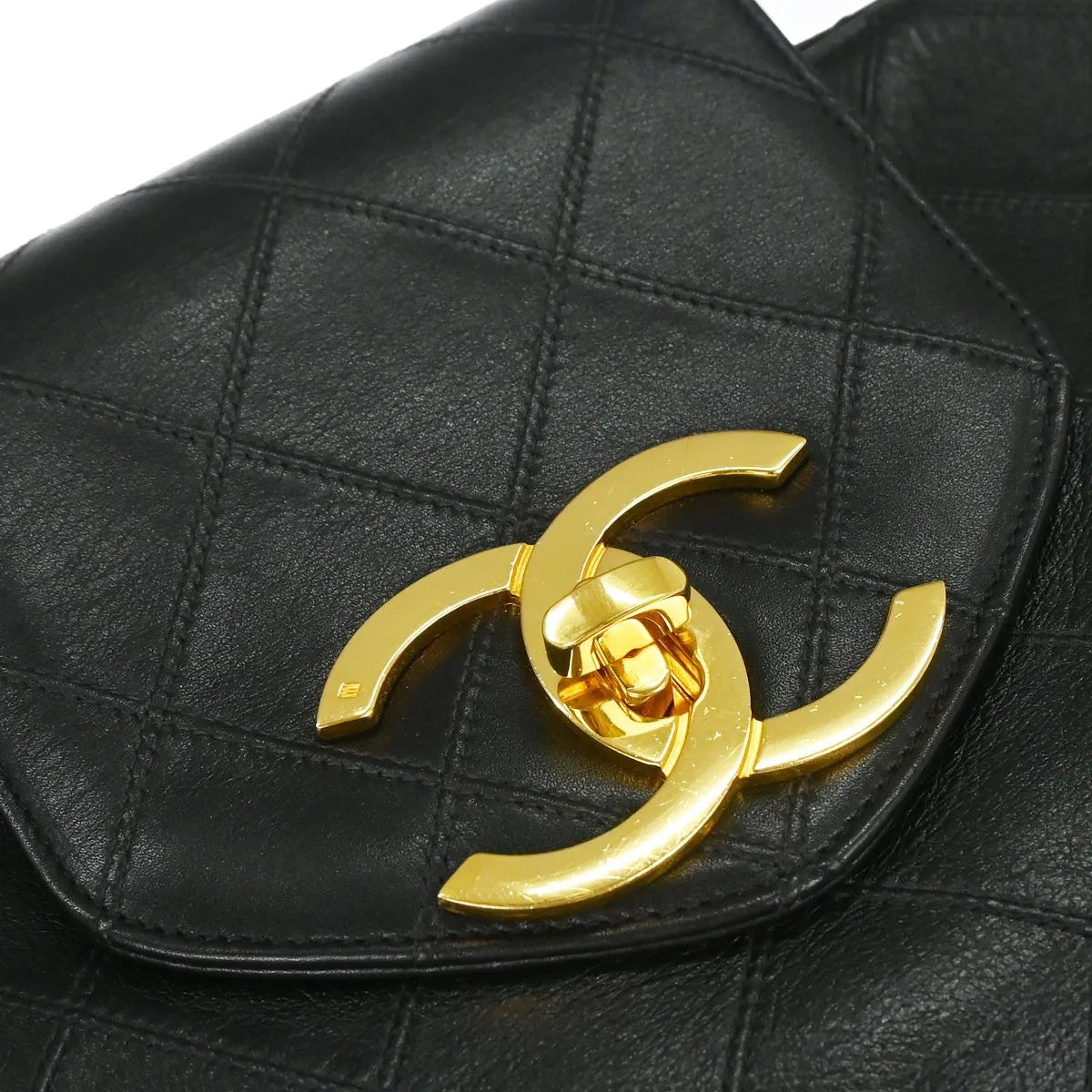 Chanel Vintage Supermodel Weekender Quilted Leather Black Leather Shoulder Bag Bag (Pre-Owned)