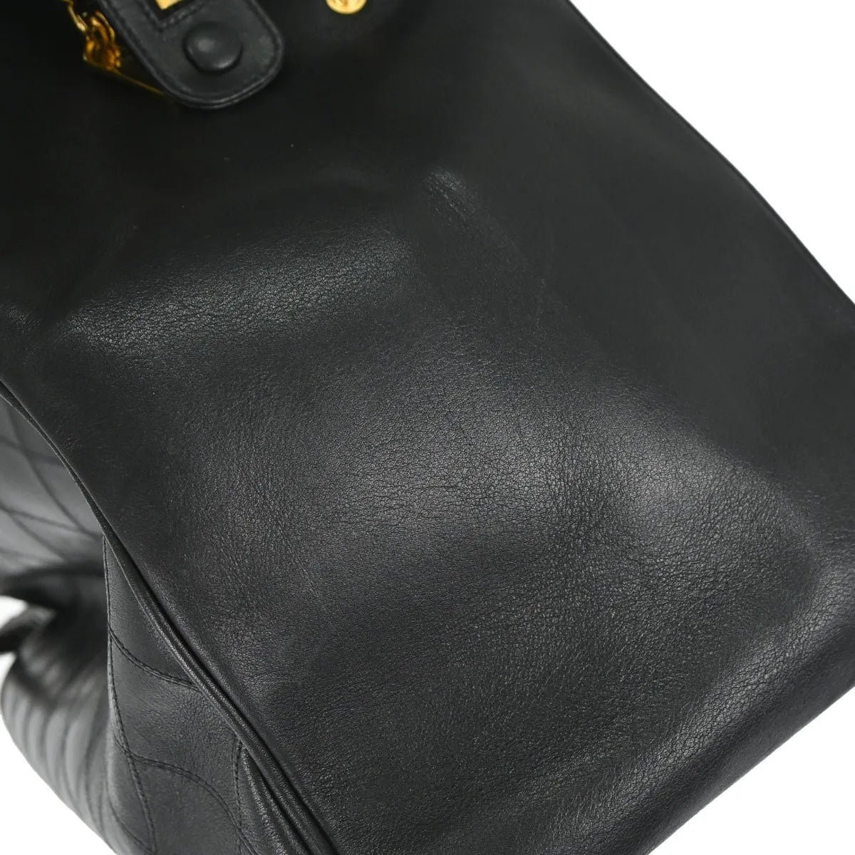 Chanel Vintage Supermodel Weekender Quilted Leather Black Leather Shoulder Bag Bag (Pre-Owned)