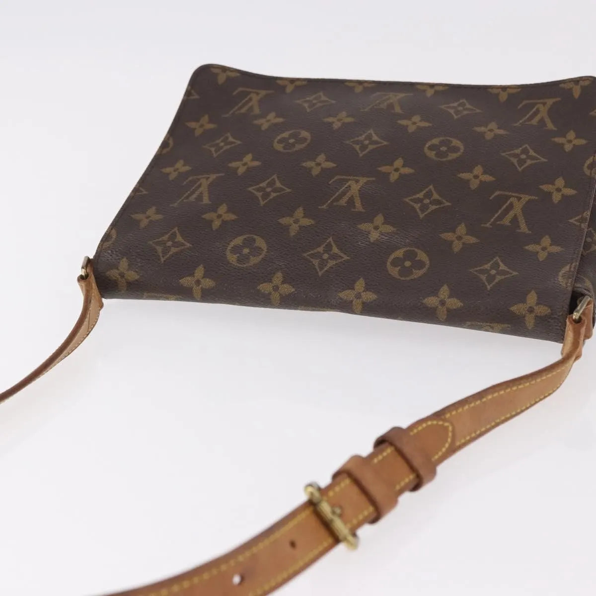 Louis Vuitton Musette Tango Monogram Canvas Brown Canvas Shoulder Bag Bag (Pre-Owned)