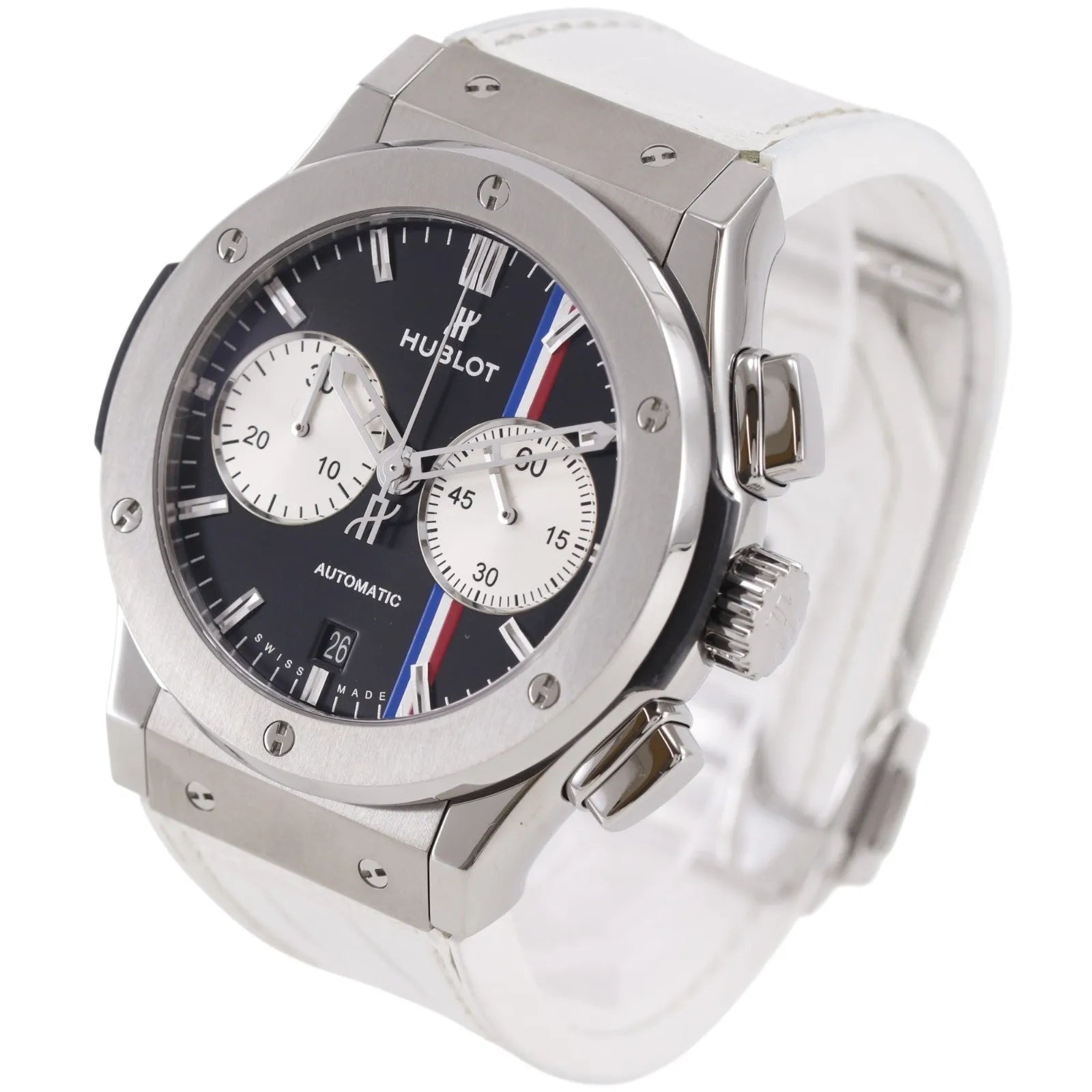 Hublot Classic Fusion Automatic Titanium And Alligator Watch (Pre-Owned)