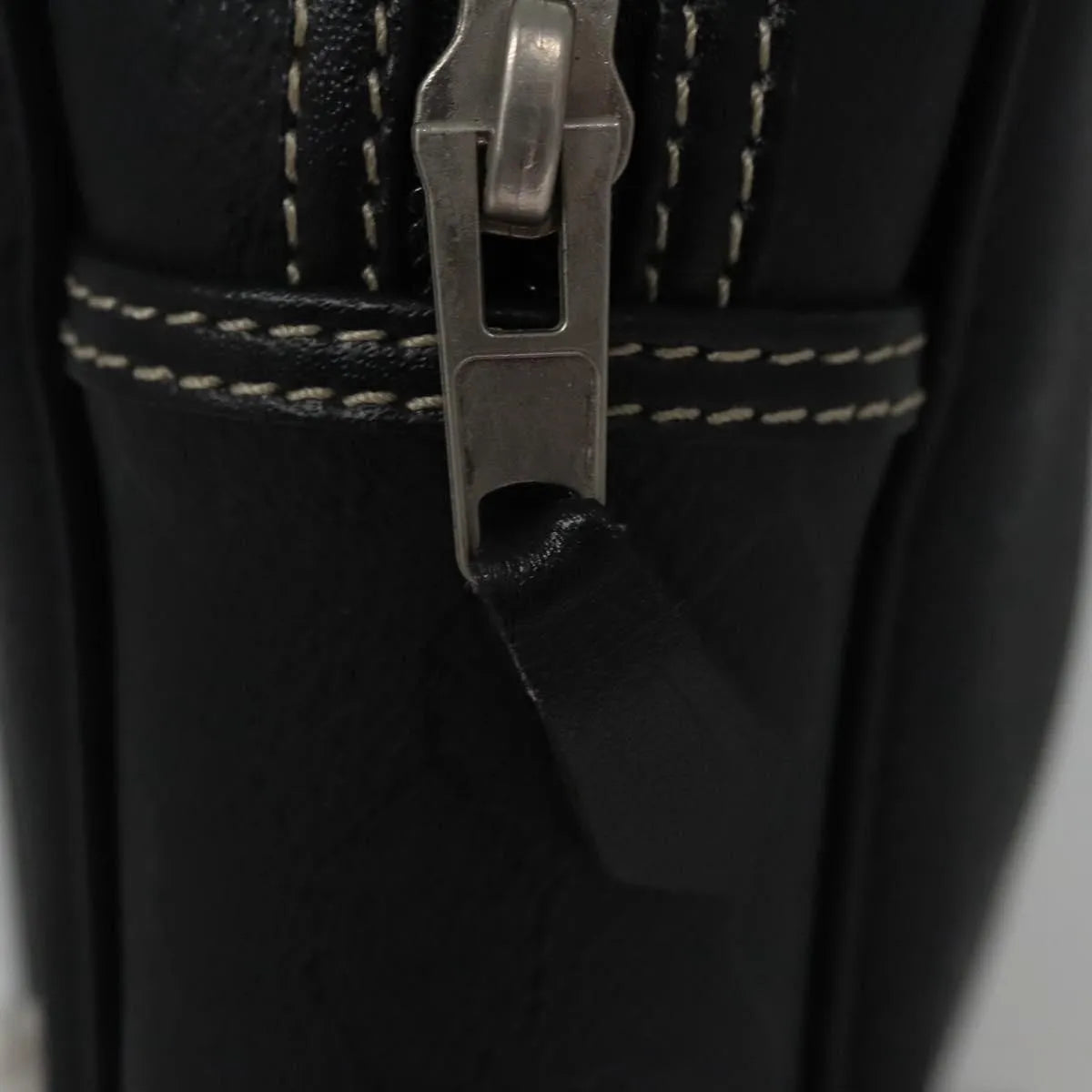 Christian Dior Vintage Honeycomb Zip Coated Canvas Black Canvas Clutche & Pouche Bag (Pre-Owned)