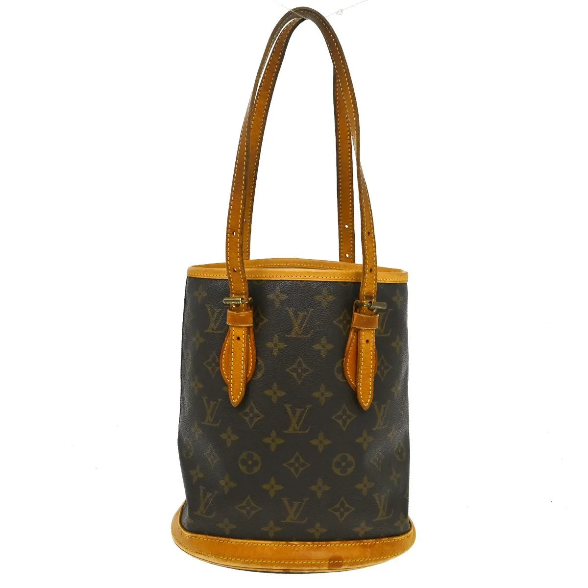Louis Vuitton Petit Bucket Bag Monogram Canvas Brown Canvas Tote Bag Bag (Pre-Owned)