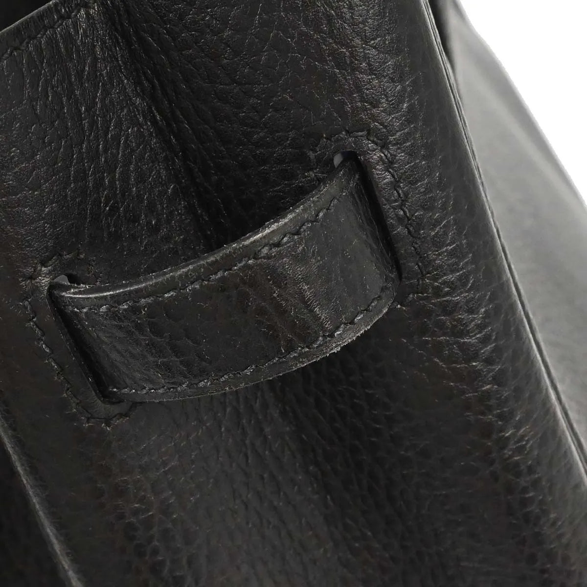 Hermes Birkin Handbag Black Ardennes With Gold Hardware Black Leather Handbag (Pre-Owned)