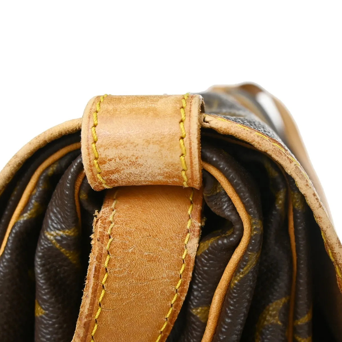 Louis Vuitton Saumur Monogram Canvas Brown Canvas Shoulder Bag Bag (Pre-Owned)