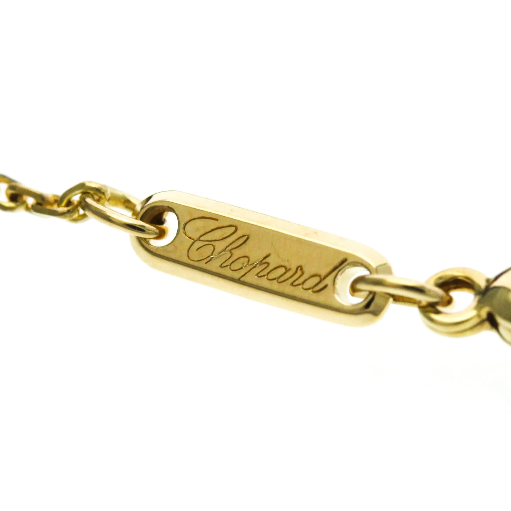 Chopard Happy Diamonds Heart Pendant 18K Yellow Gold With Diamonds And 1 Floating Diamond Gold Yellow_Gold Necklace Jewelry (Pre-Owned)