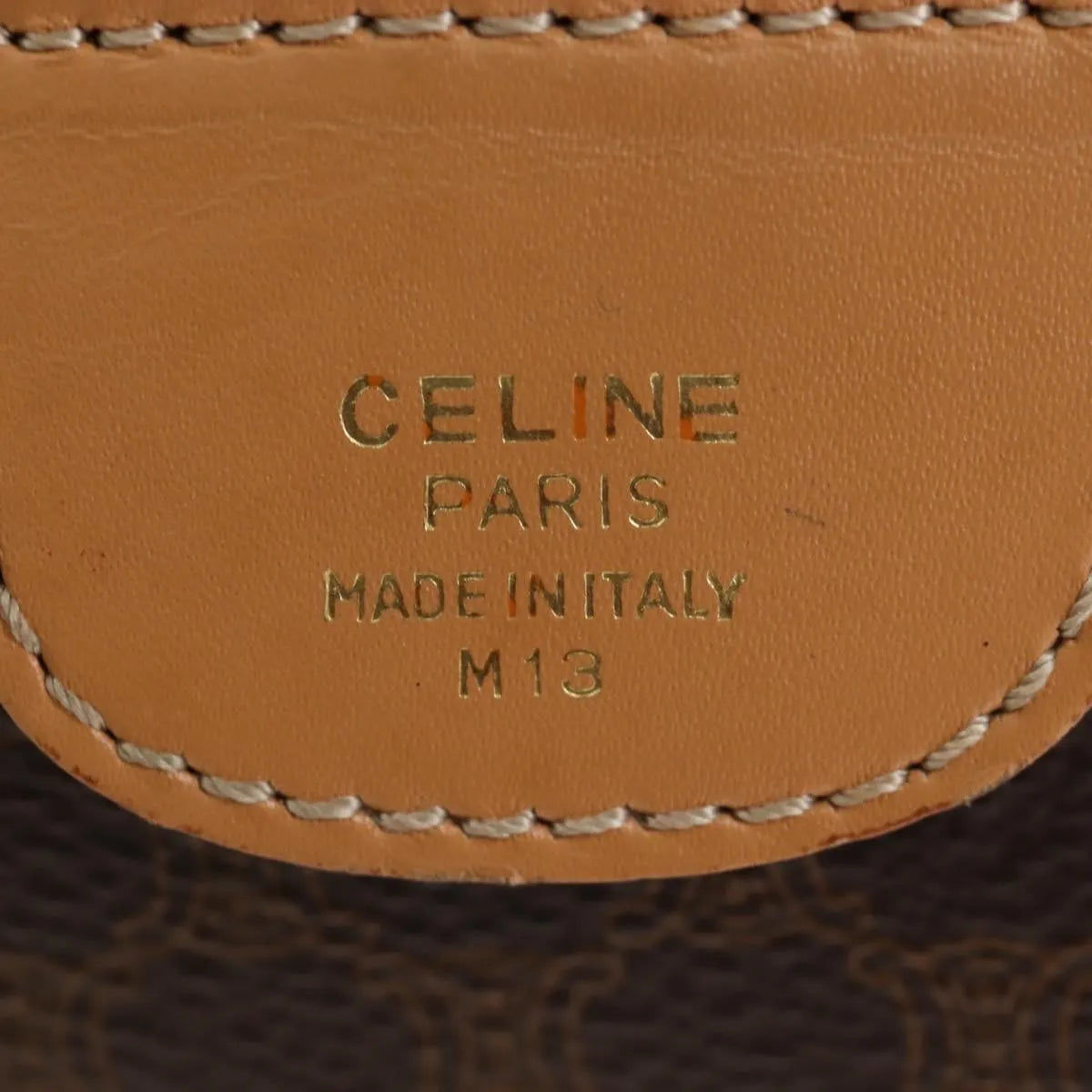 Celine Vintage Macadam Boston Canvas And Leather Brown Pvc Handbag (Pre-Owned)