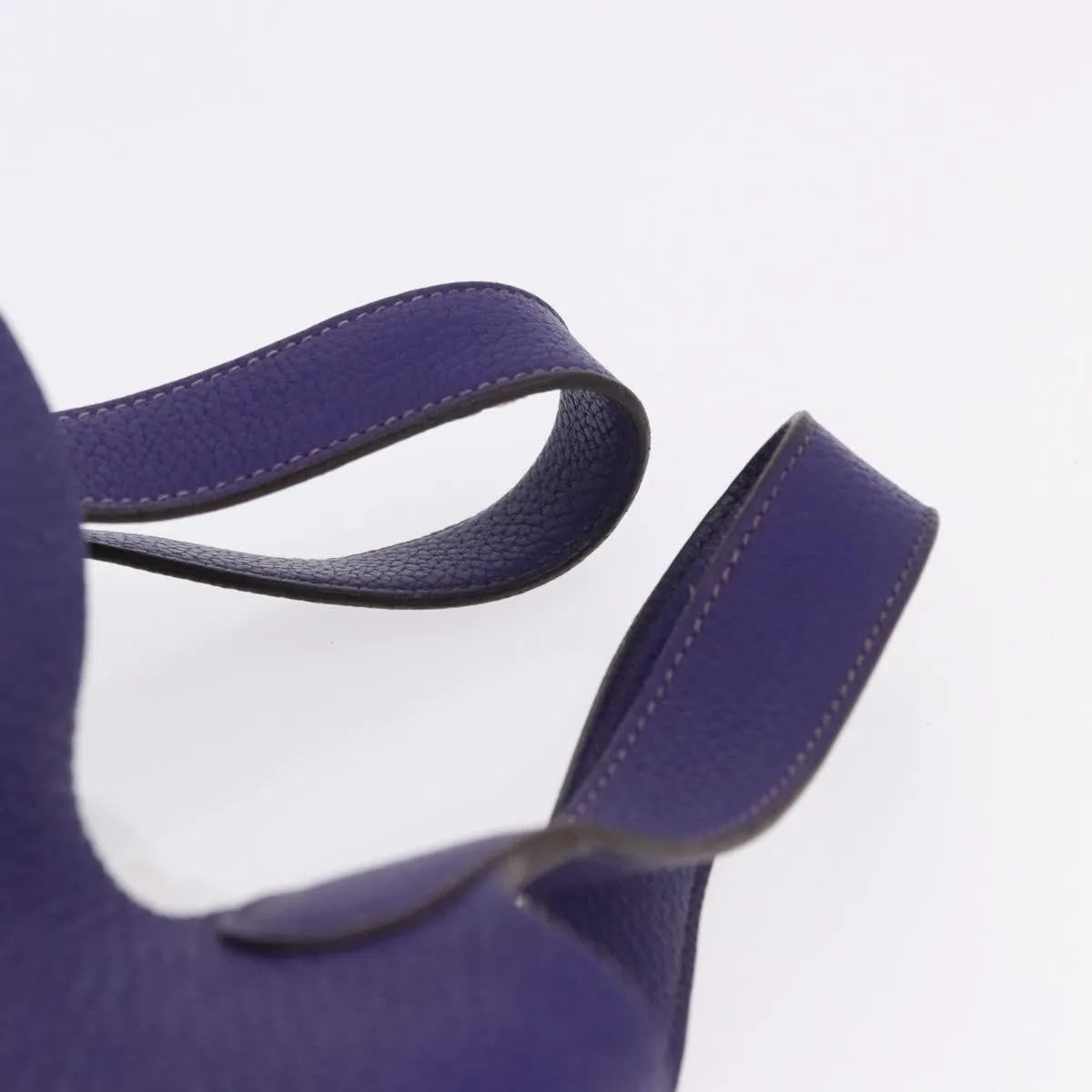 Hermes Picotin Lock Clemence Purple Leather Handbag (Pre-Owned)