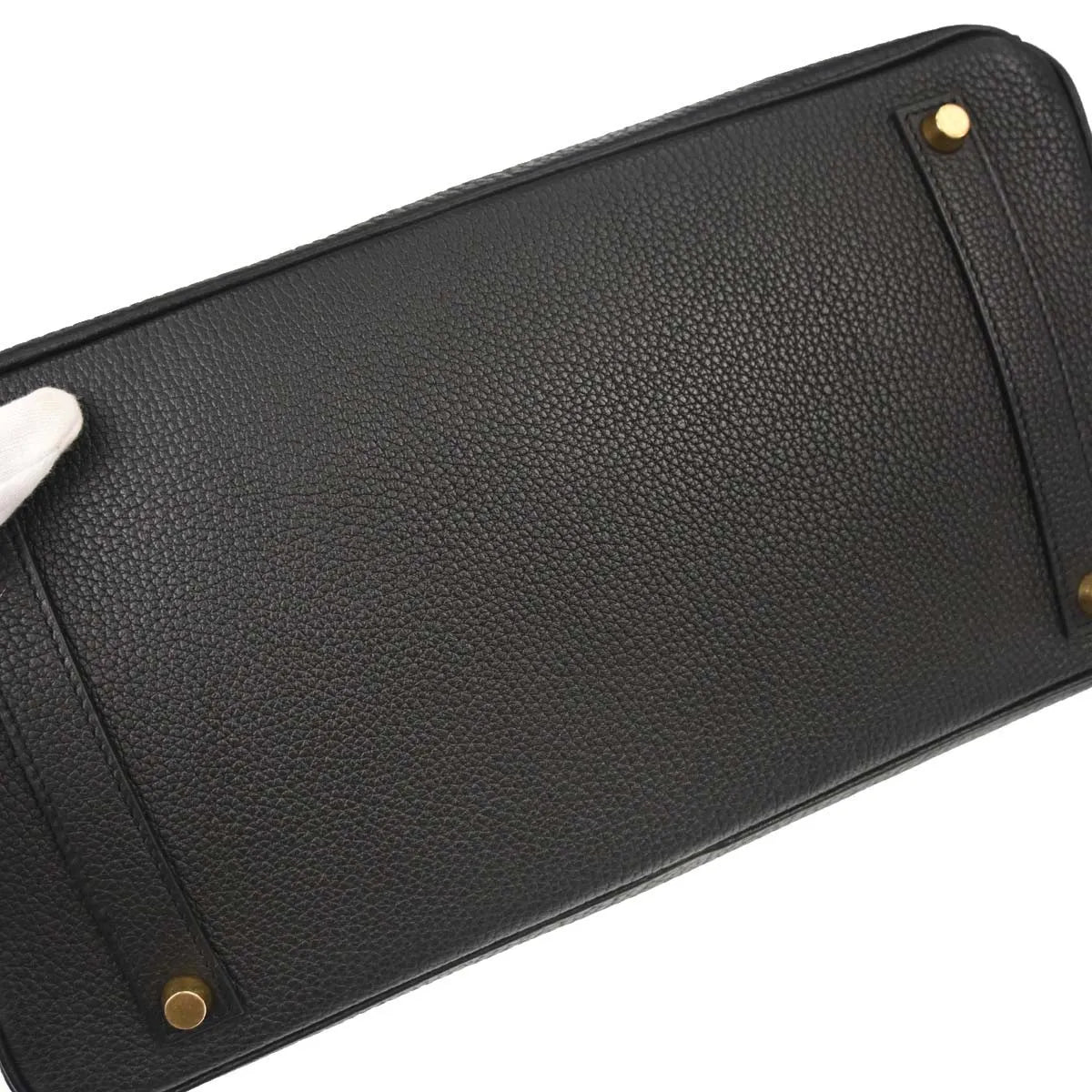 Hermes Birkin Black Togo With Gold Hardware Black Calfskin Handbag (Pre-Owned)