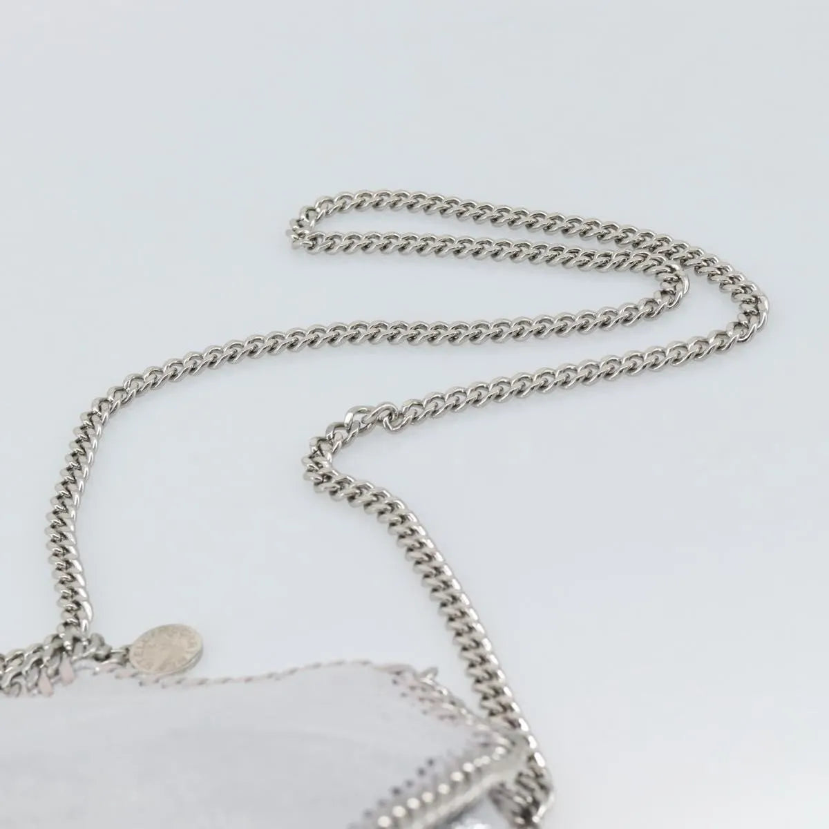 Stella Mccartney Falabella Fold Over Faux Leather Silver Polyester Shoulder Bag Bag (Pre-Owned)