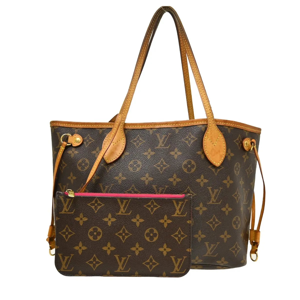 Louis Vuitton Neverfull Monogram Brown Canvas Tote Bag Bag (Pre-Owned)
