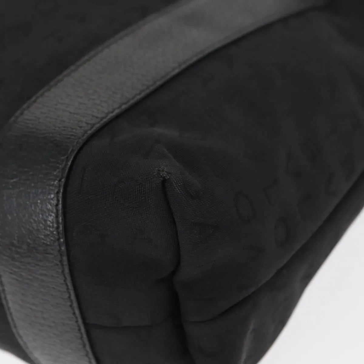 Bvlgari Logomania Canvas Black Canvas Tote Bag Bag (Pre-Owned)