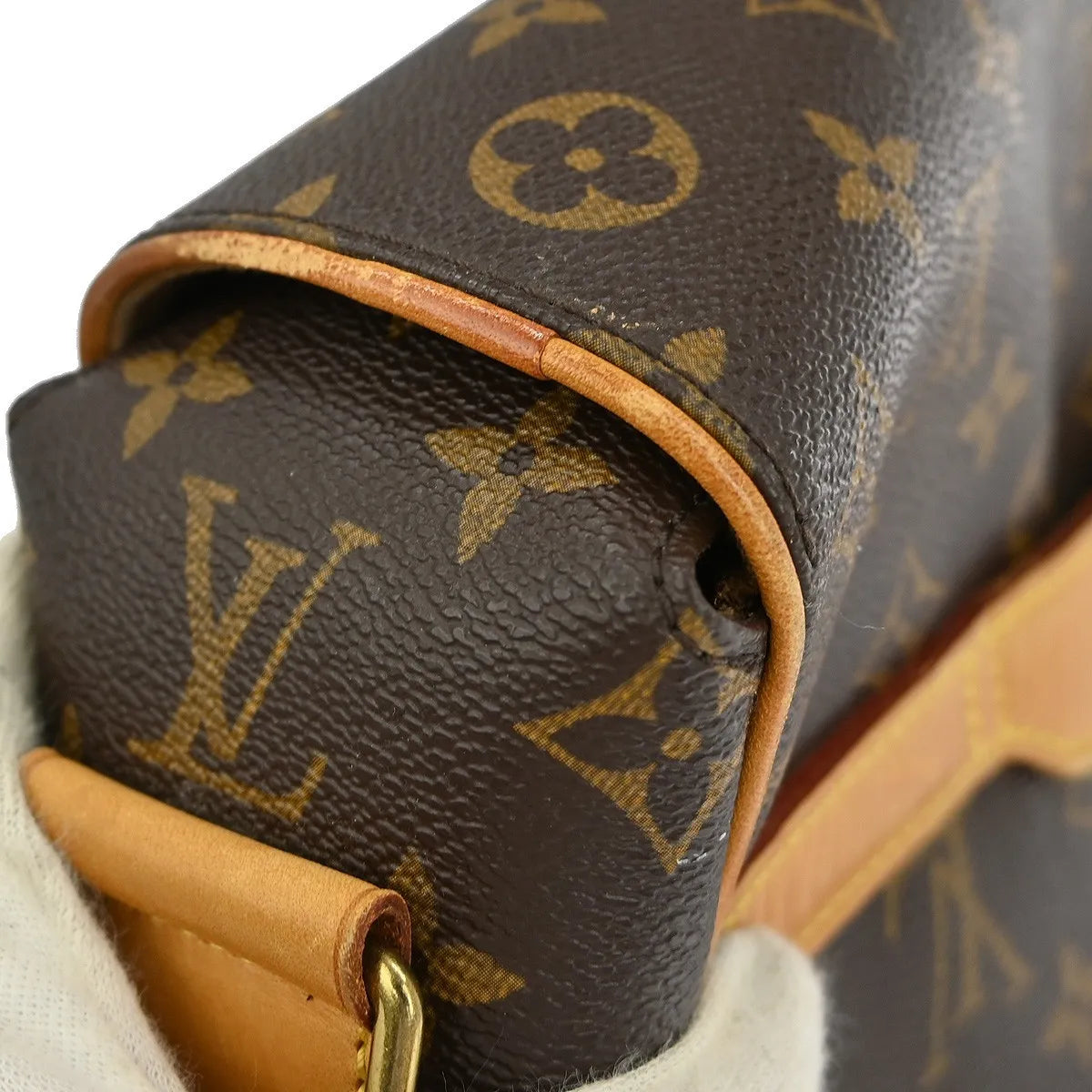 Louis Vuitton Abbesses Messenger Monogram Canvas Brown Canvas Shoulder Bag Bag (Pre-Owned)