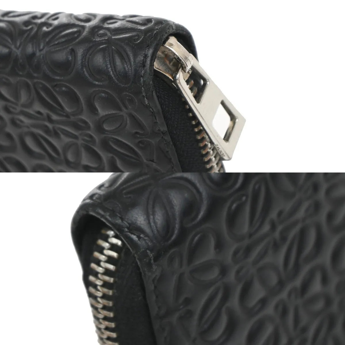 Loewe Anagram Leather Black Leather Wallets Accessory (Pre-Owned)