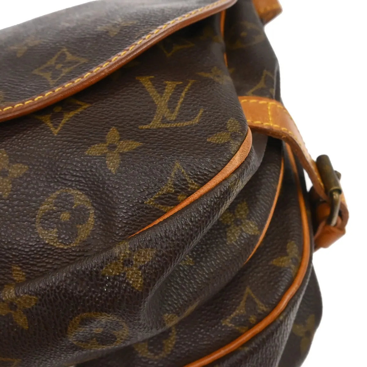 Louis Vuitton Saumur Monogram Canvas Brown Canvas Shoulder Bag Bag (Pre-Owned)