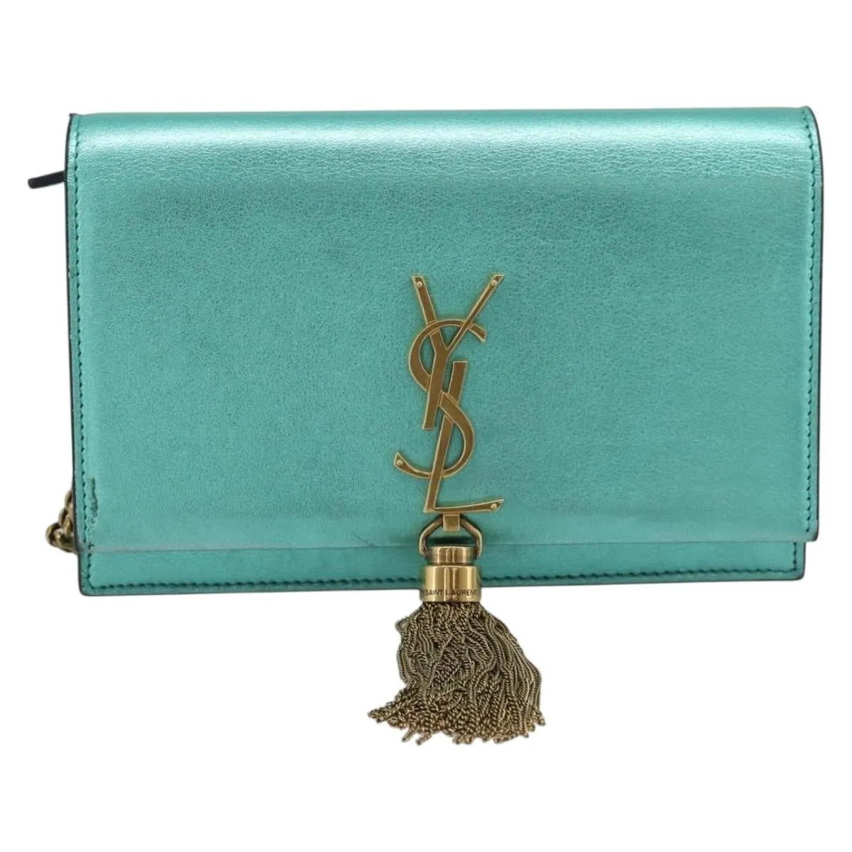 Saint Laurent Kate Leather Green Leather Shoulder Bag Bag (Pre-Owned)