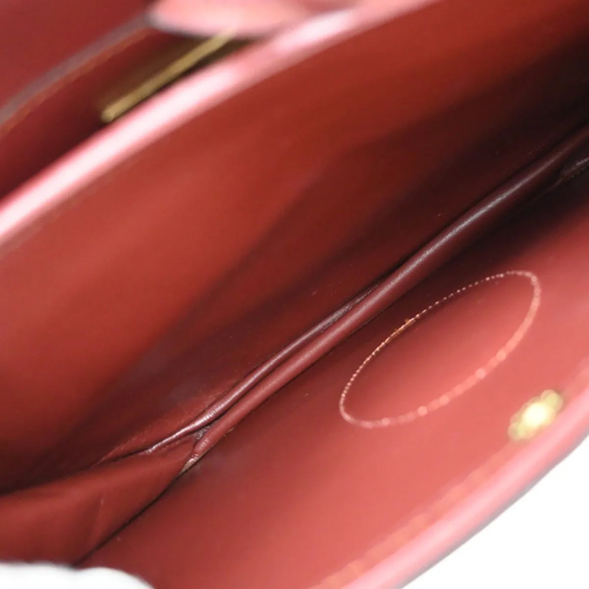Cartier Must De Cartier Leather Red Leather Shoulder Bag Bag (Pre-Owned)