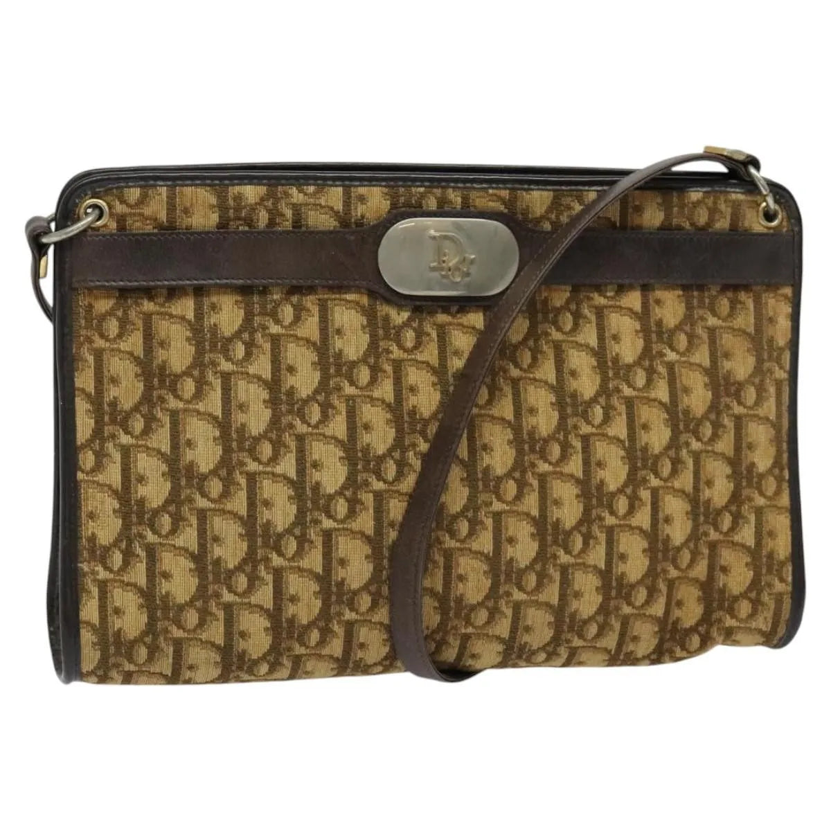 Christian Dior Vintage Trotter Canvas Brown Canvas Shoulder Bag Bag (Pre-Owned)