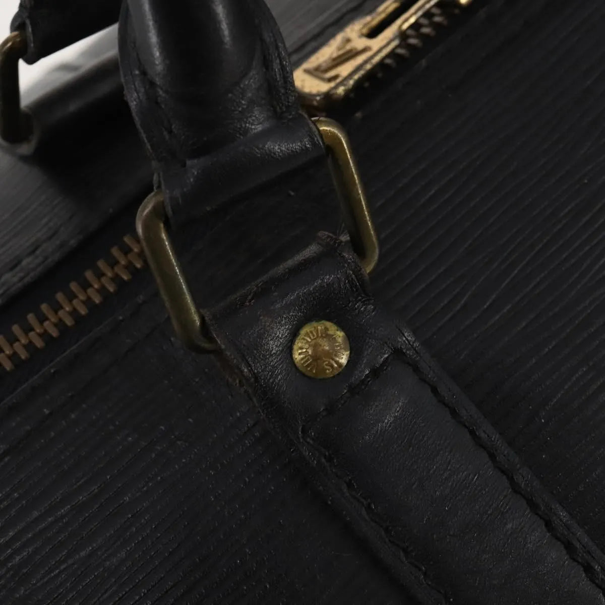 Louis Vuitton Keepall Epi Black Leather Travel Bag Bag (Pre-Owned)