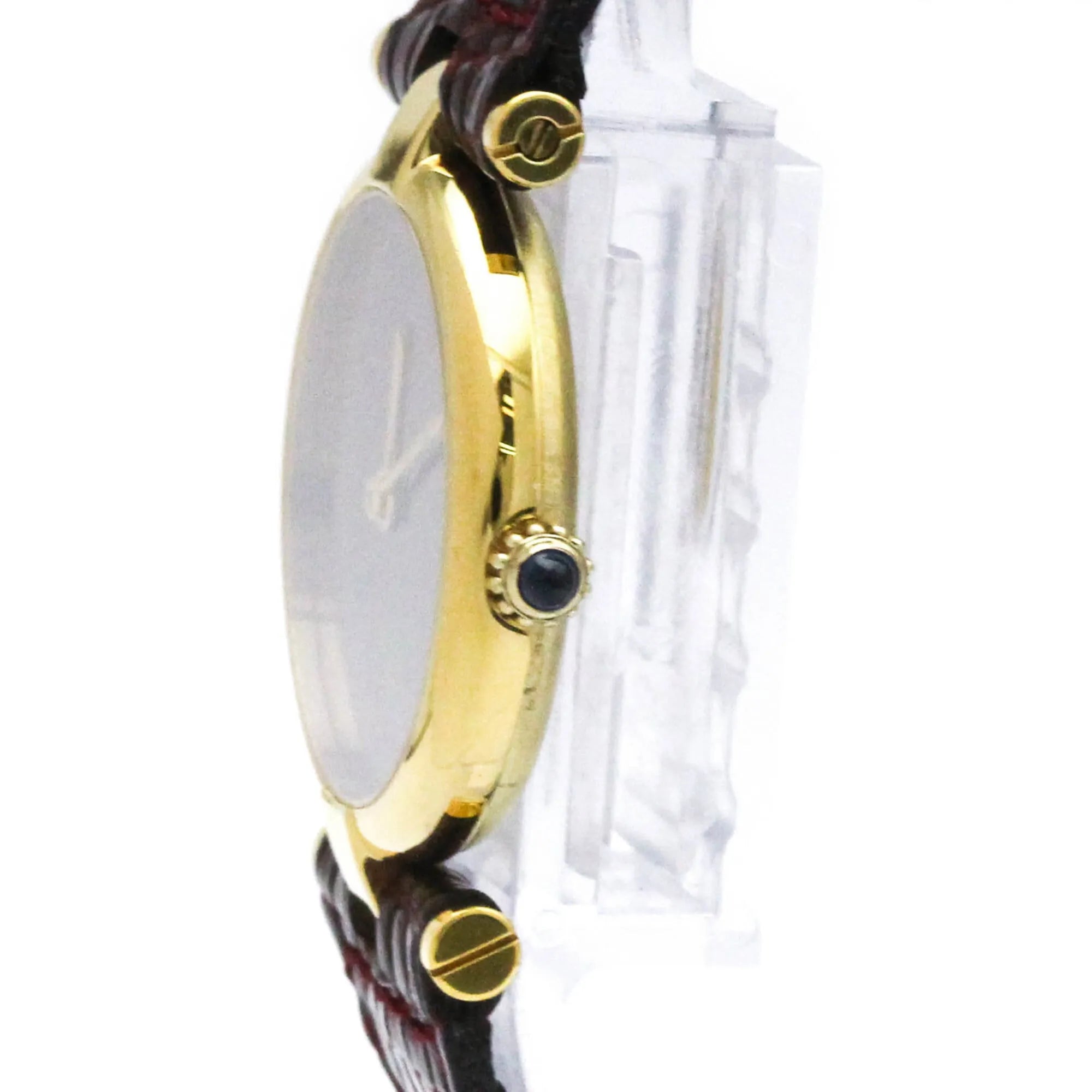 Cartier Must Vendôme Stainless Steel And Leather Watch (Pre-Owned)