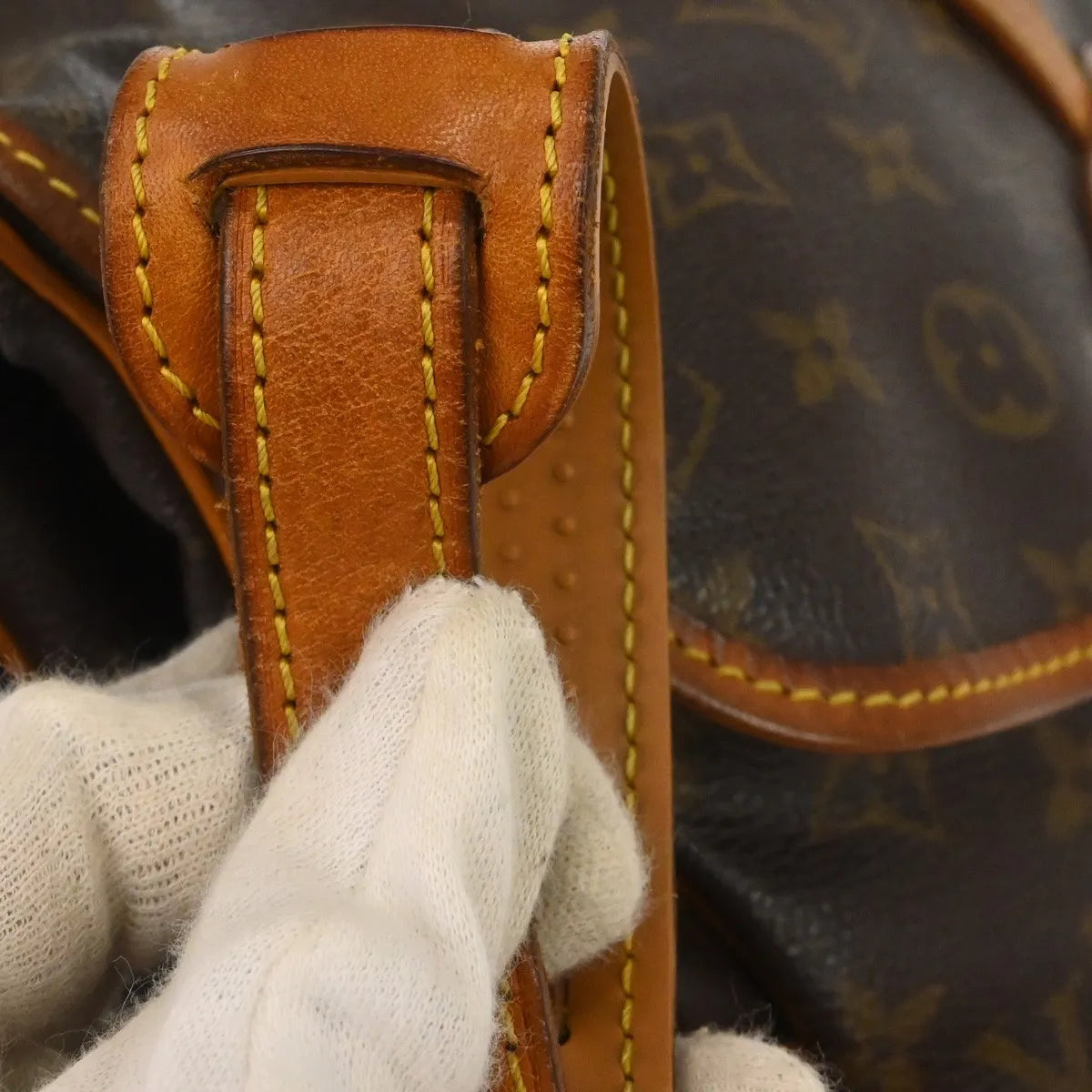 Louis Vuitton Saumur Monogram Canvas Brown Canvas Shoulder Bag Bag (Pre-Owned)