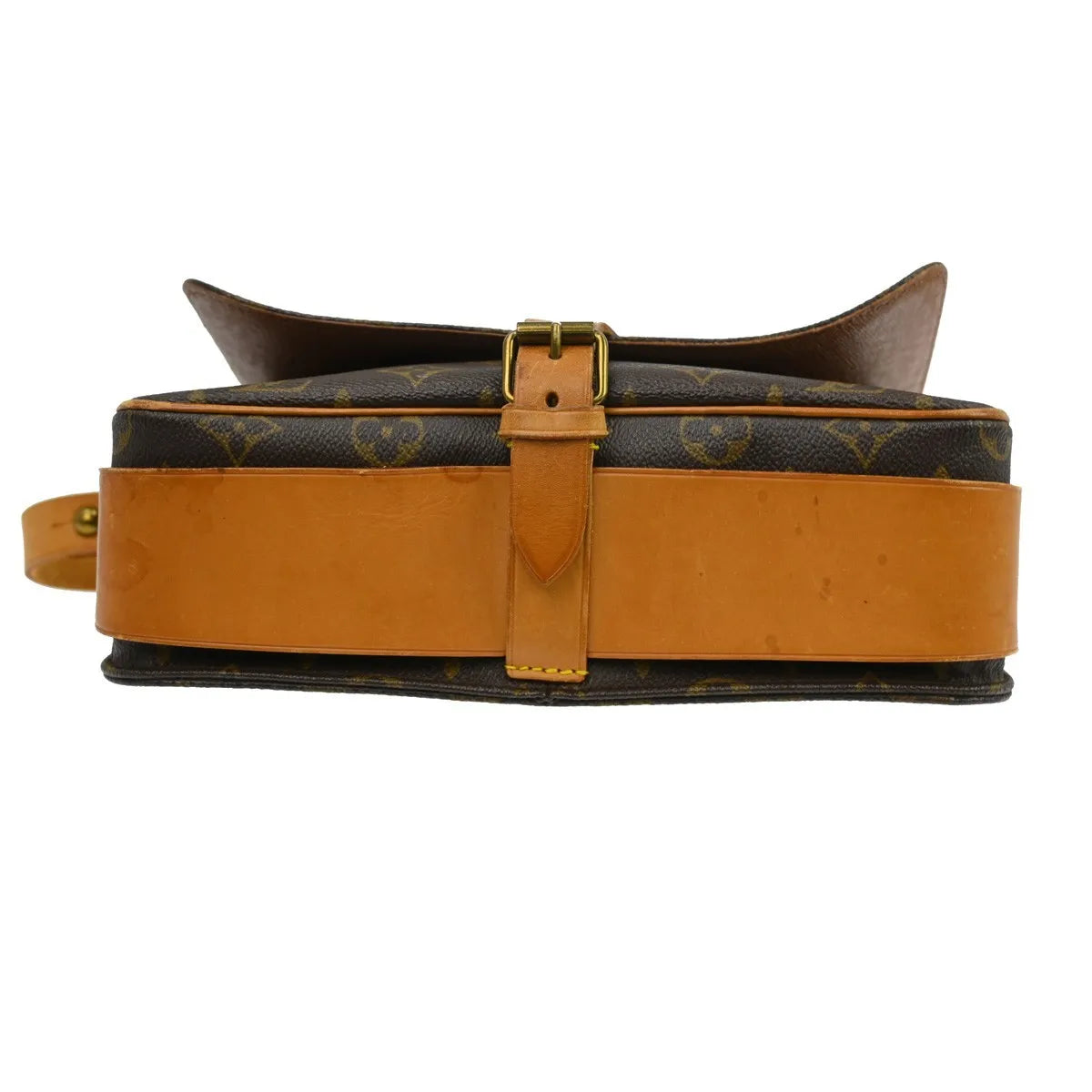 Louis Vuitton Cartouchiere Monogram Canvas Brown Canvas Shoulder Bag Bag (Pre-Owned)