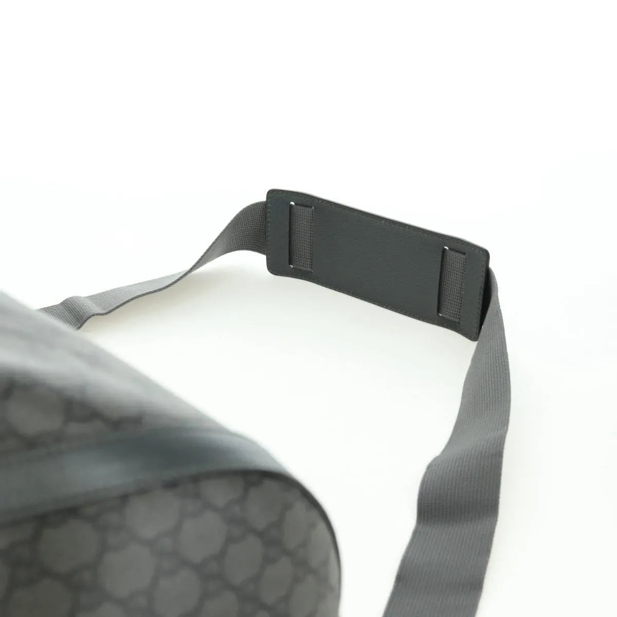 Gucci Web Trim Weekend Duffle Bag Gg Coated Canvas Gray Pvc Handbag (Pre-Owned)