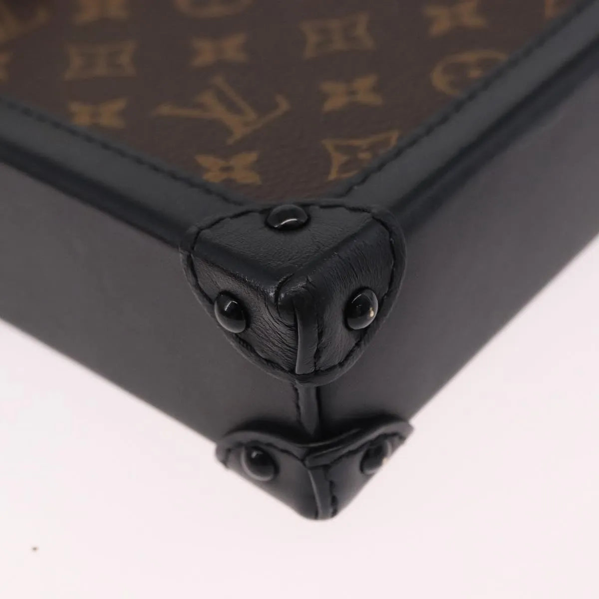 Louis Vuitton Vertical Trunk Pochette Monogram Canvas Brown Canvas Clutche & Pouche Bag (Pre-Owned)