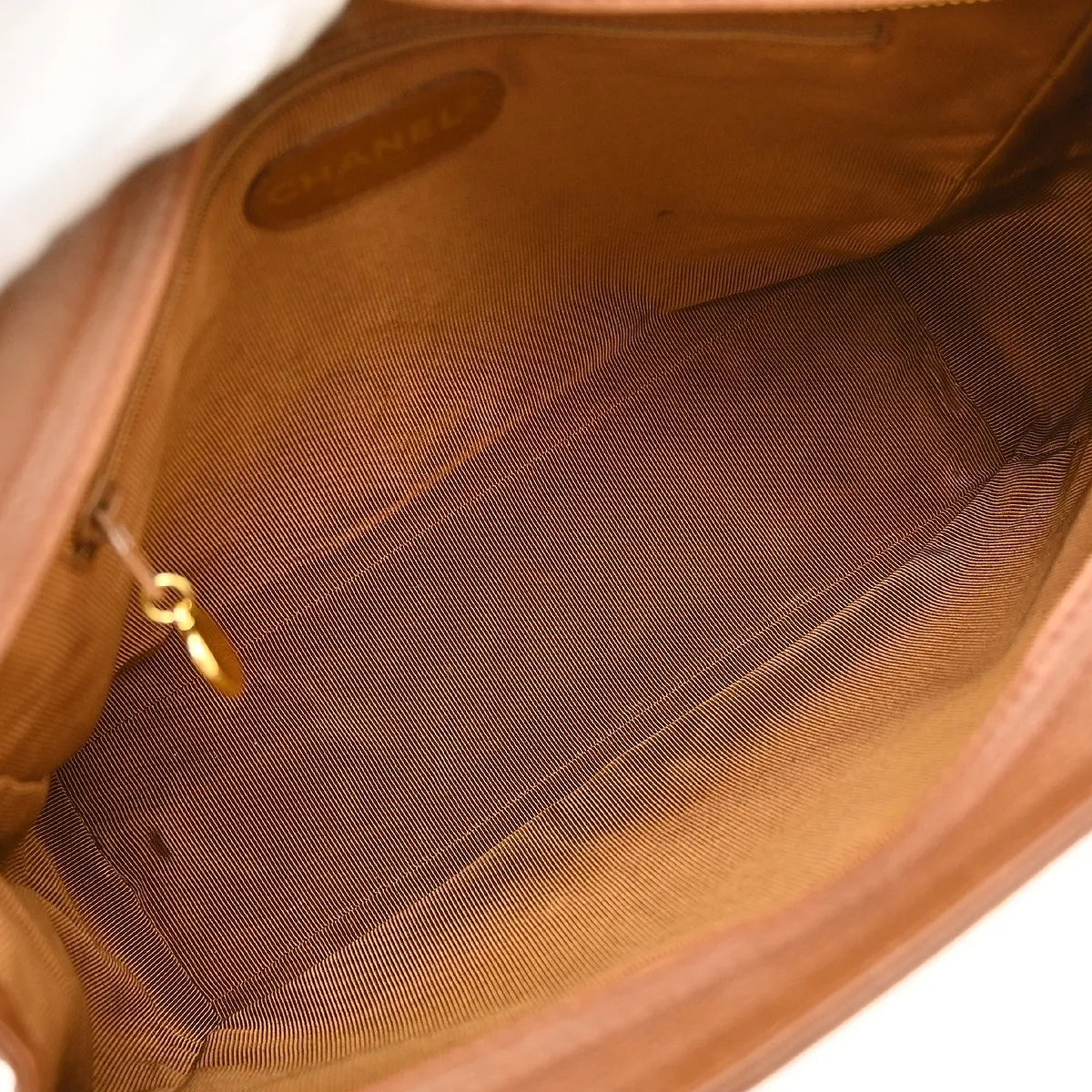 Chanel Vintage Stitched Cc Caviar Brown Leather Shoulder Bag Bag (Pre-Owned)
