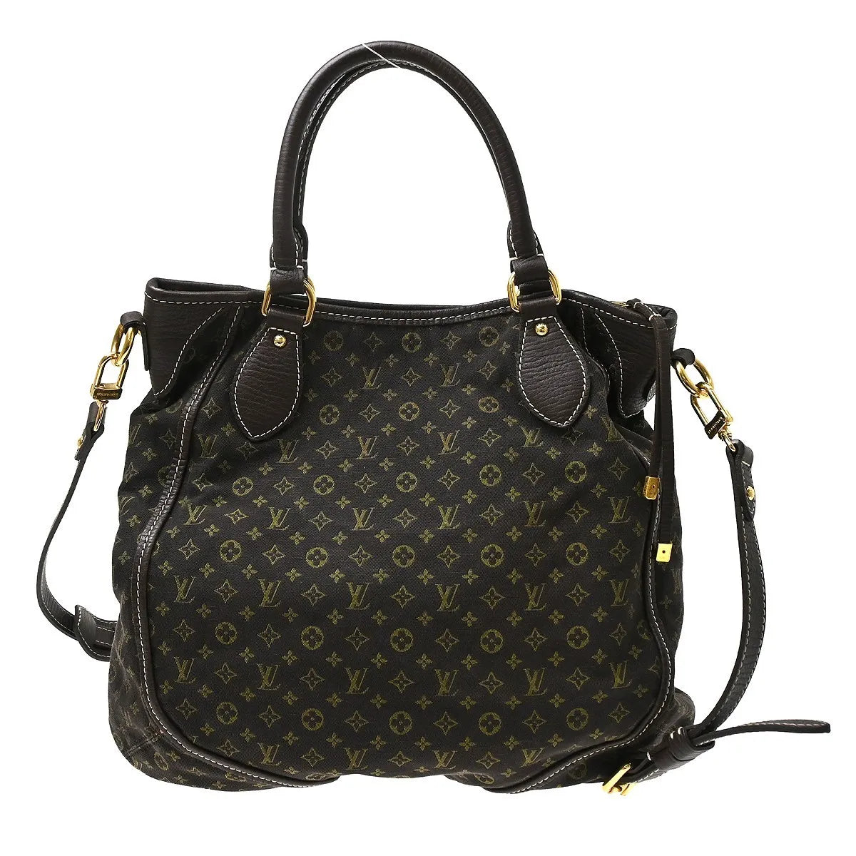 Louis Vuitton Angele Mini Lin Brown Canvas Handbag (Pre-Owned)
