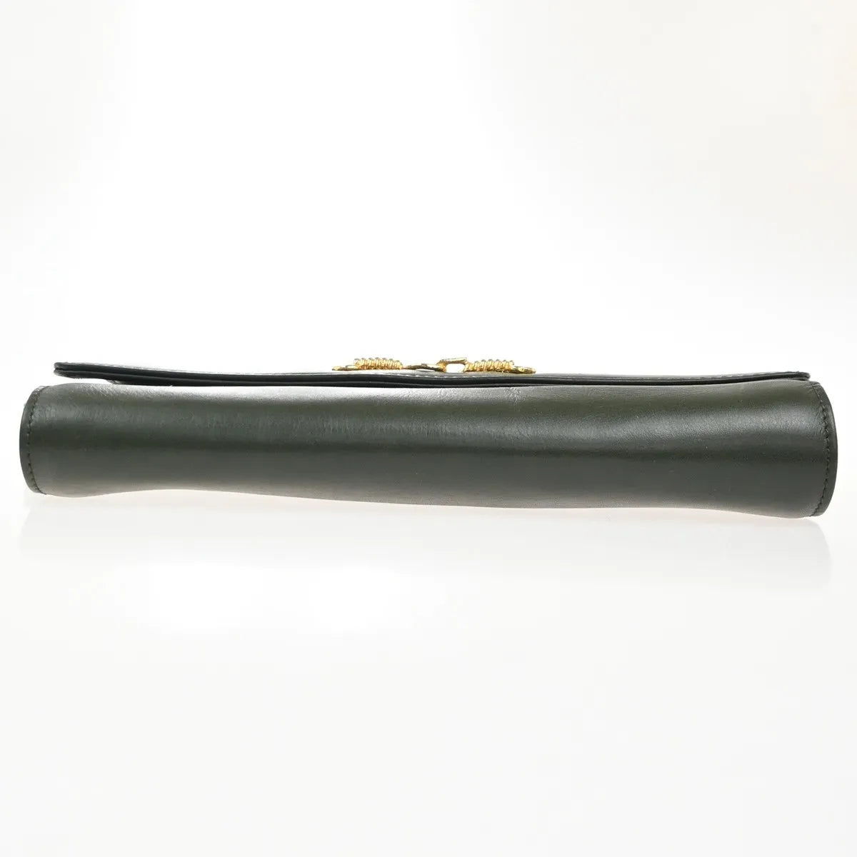 Celine Vintage Leather Green Leather Shoulder Bag Bag (Pre-Owned)