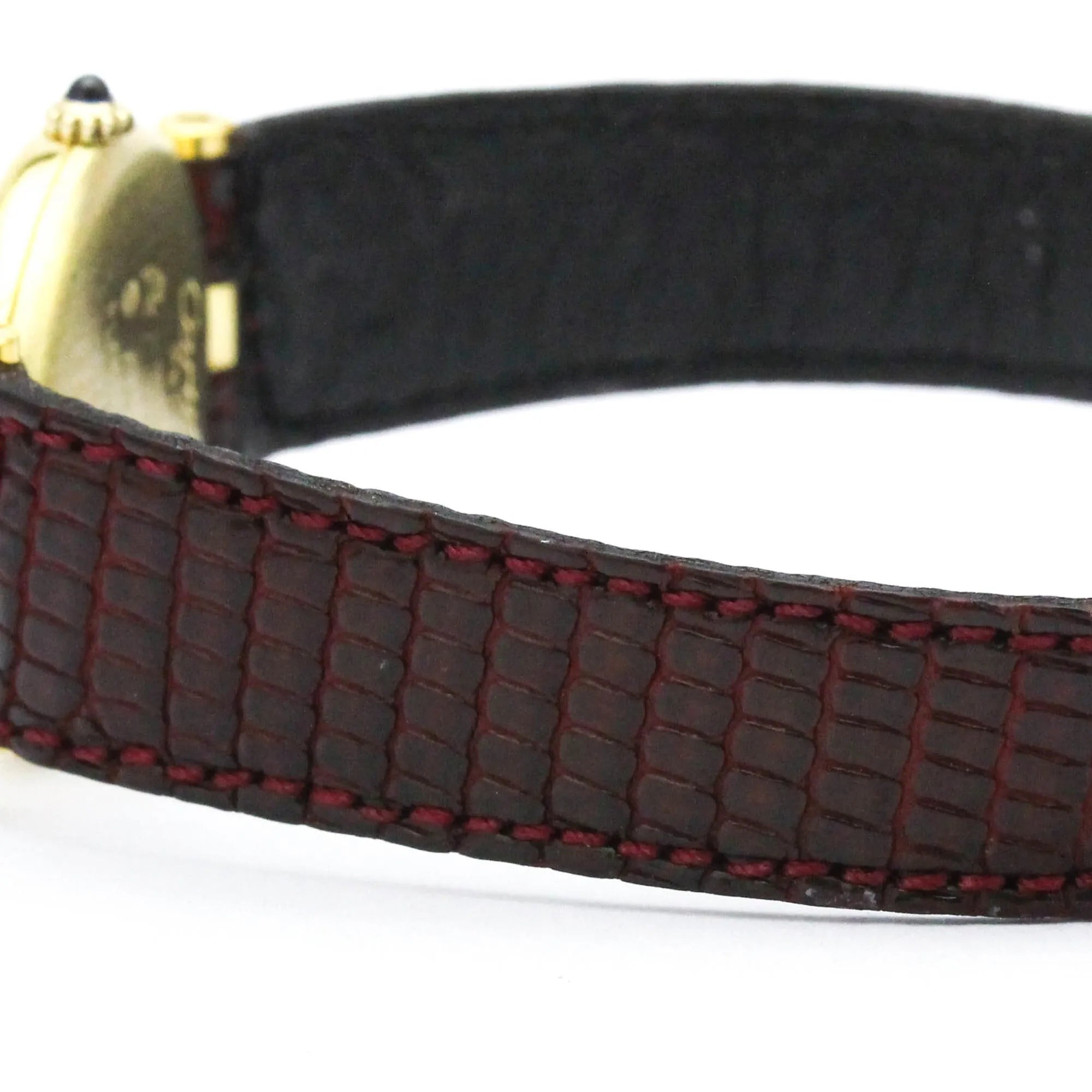 Cartier Must Vendôme Stainless Steel And Leather Watch (Pre-Owned)