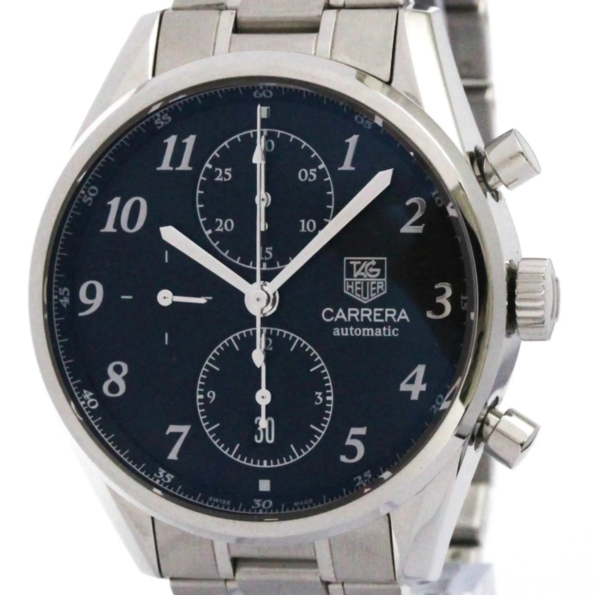 Tag Heuer Carrera Calibre 16 Chronograph Automatic Stainless Steel Watch (Pre-Owned)