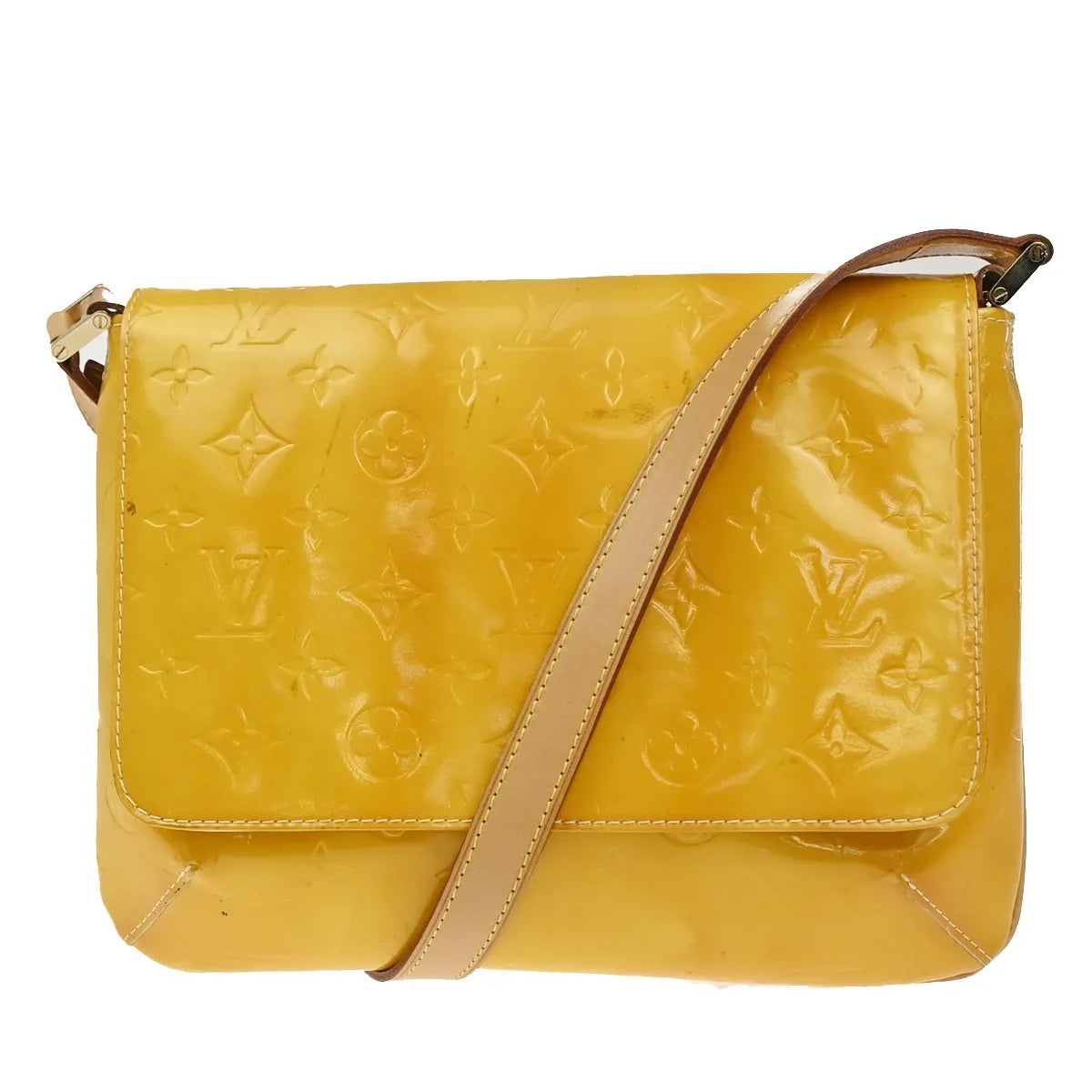 Louis Vuitton Thompson Street Monogram Vernis Yellow Patent_Leather Shoulder Bag Bag (Pre-Owned)